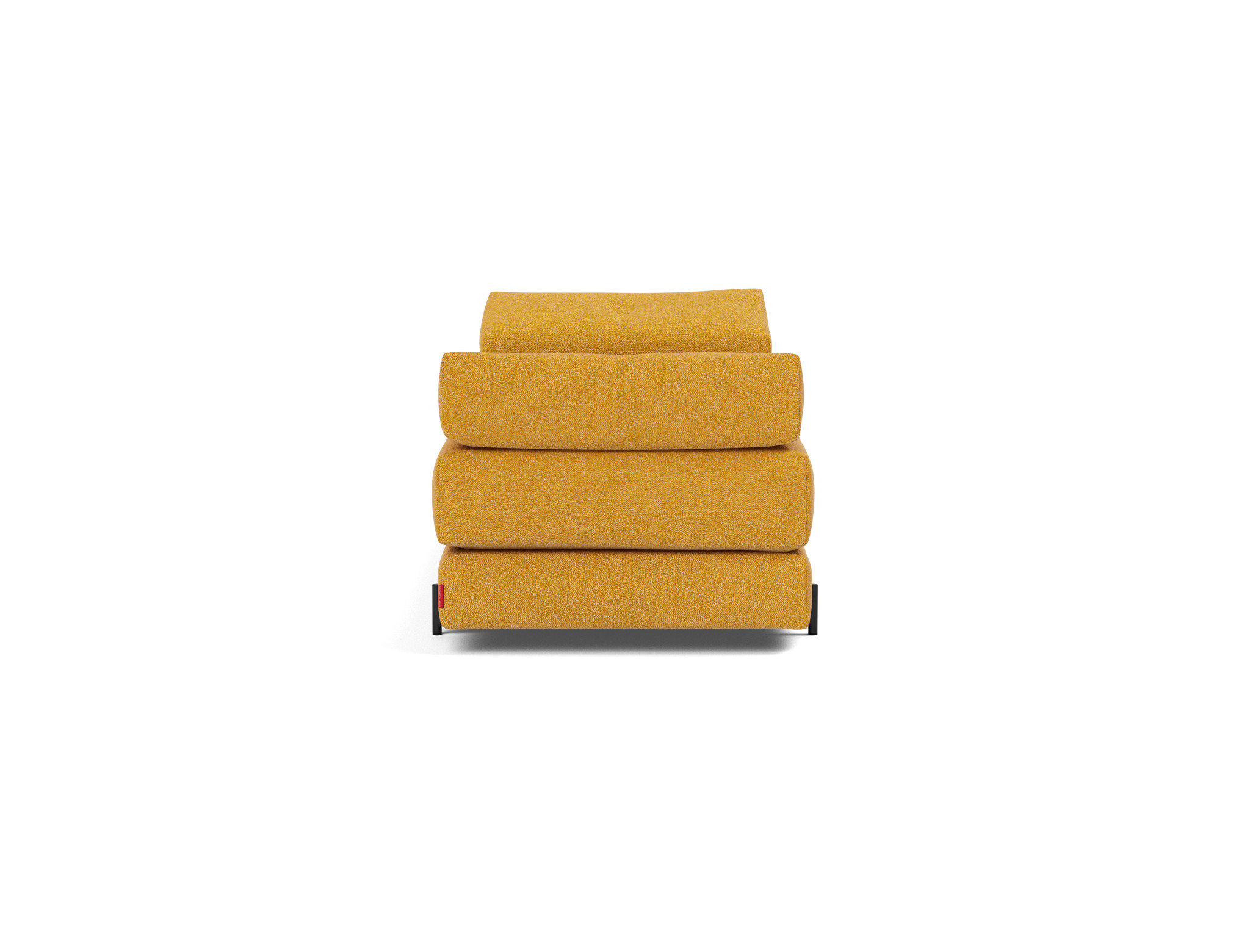 Tagesbett Sigmund Boucle Skandi 536-Ochre Beine Indu schwarz