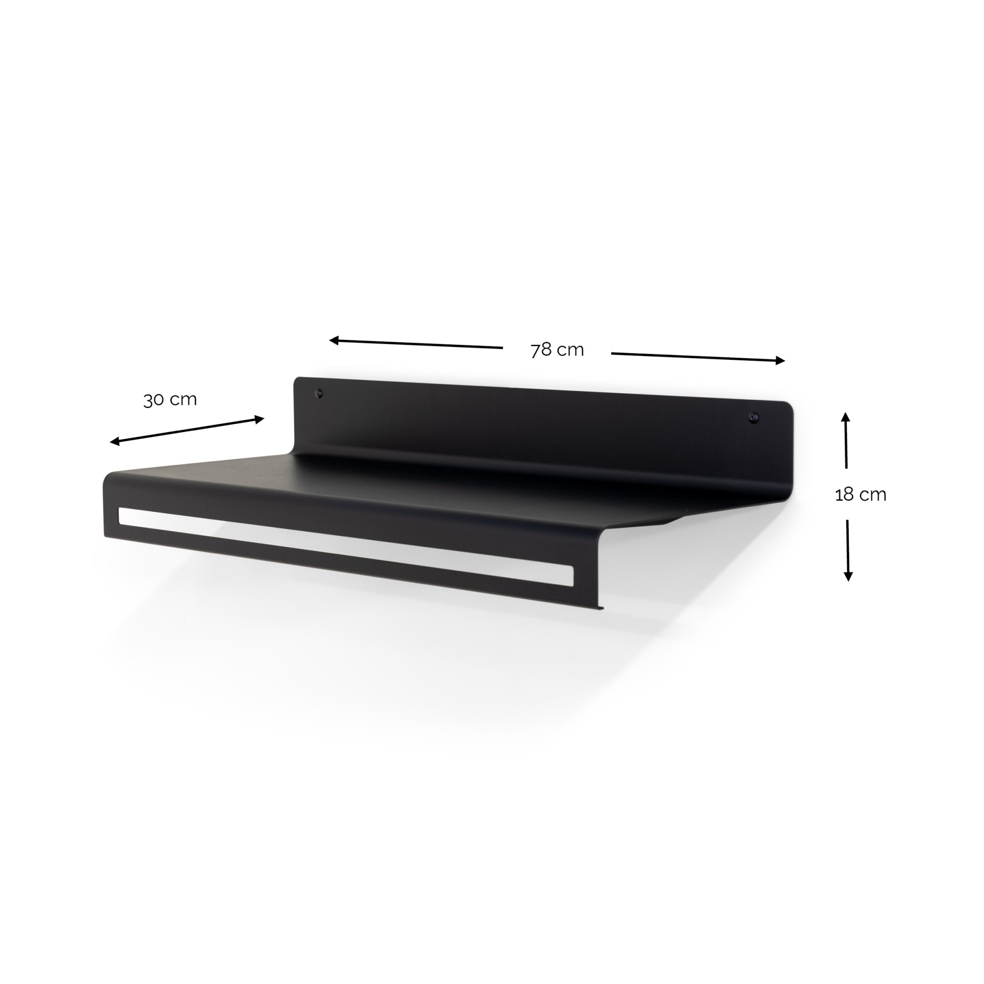 Spinder Design Wandgarderobe Sway 80 Schwarz