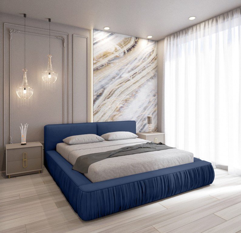 Polsterbett Beyond Samtstoff 180x200 mit Metallrahmen Riviera 81