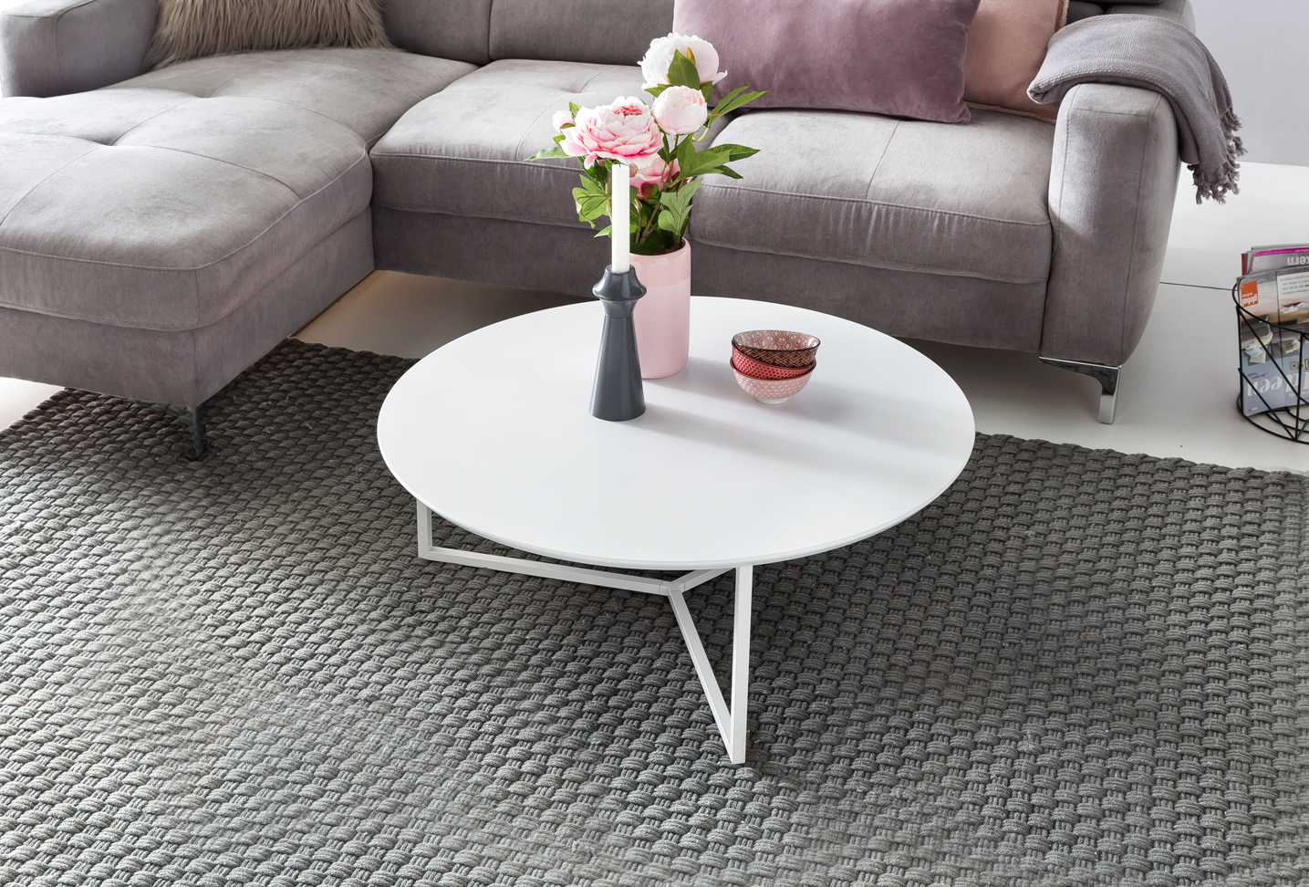 Couchtisch Styrso Weiß Ø 80 cm
