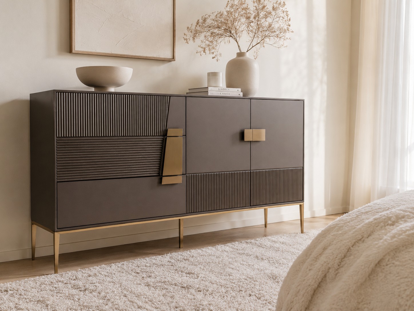 Livin Hill Sideboard Stilig 160 cm Dunkelgraphit