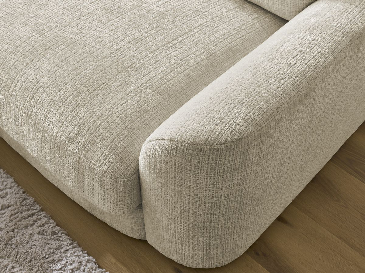 Bobochic Leonore Ecksofa Strukturstoff Beige Ecke links