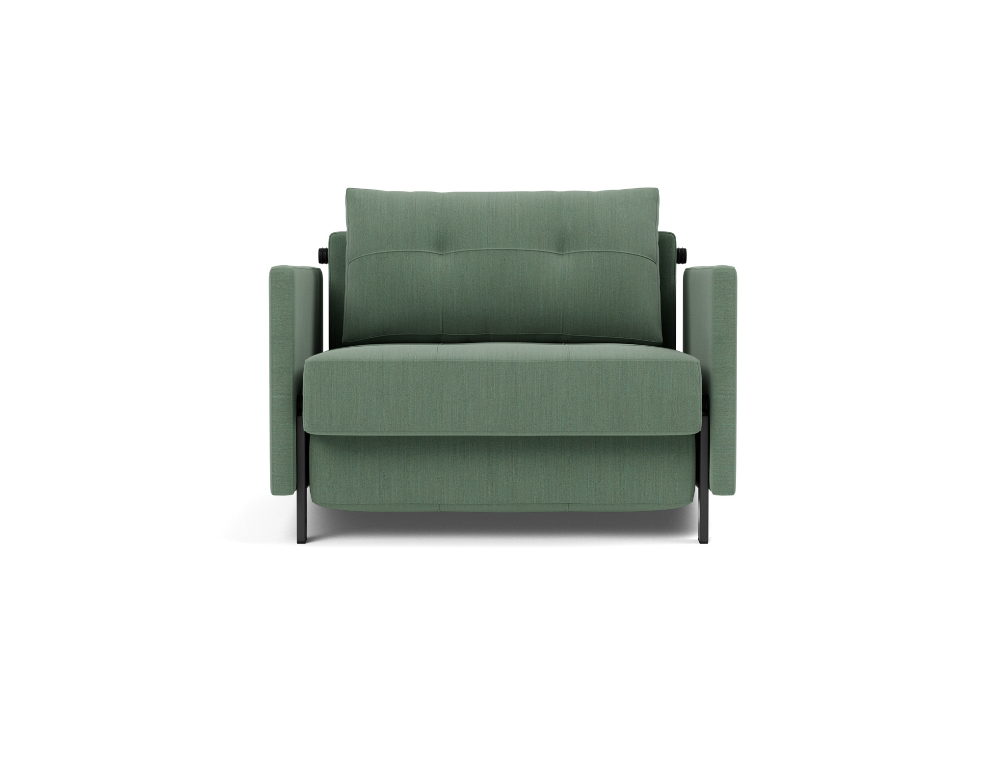 Schlafsessel Cubed 90 mit Armlehnen Flachgewebe Elegance 518-Green