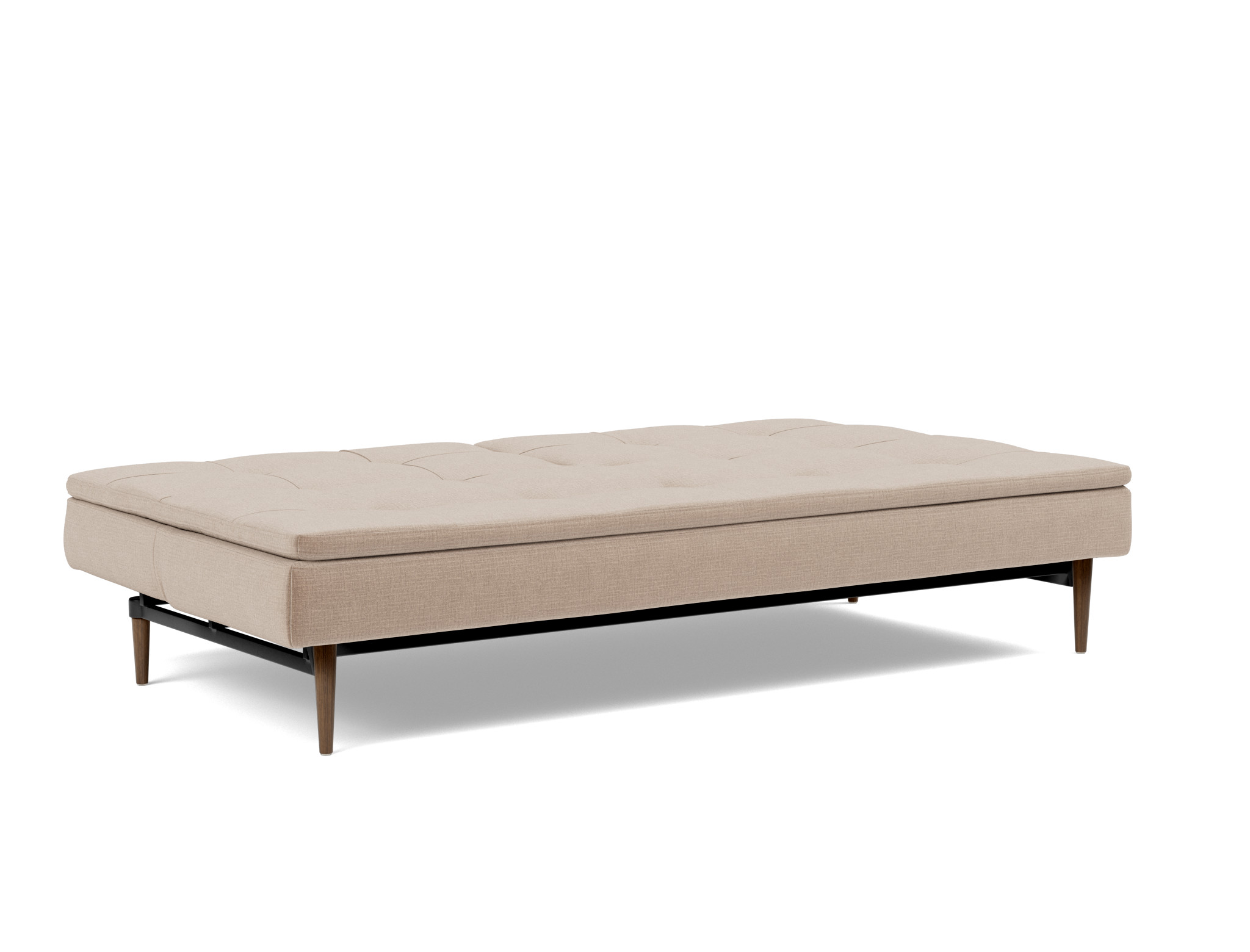Schlafsofa Dublexo Chenille Esina 417-Mocha Beine Styletto Eiche dunkel