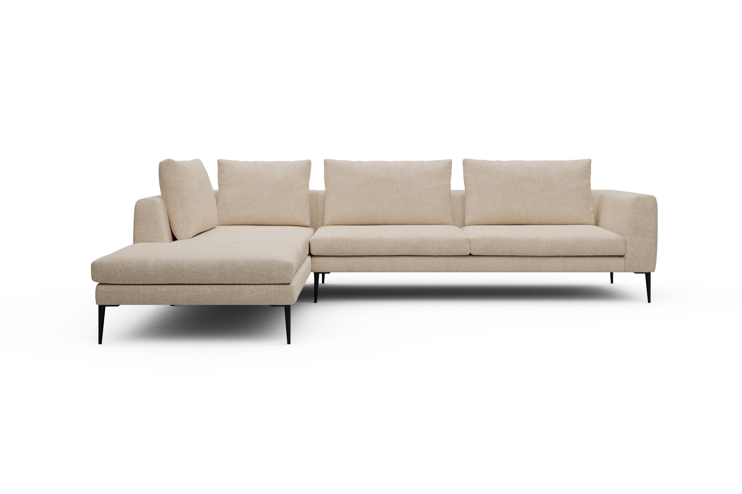 Skandi Home Ecksofa Paul Relax-Ecke rechts mit 3-Sitzer Casone-Natural-Beige moebelfaktor