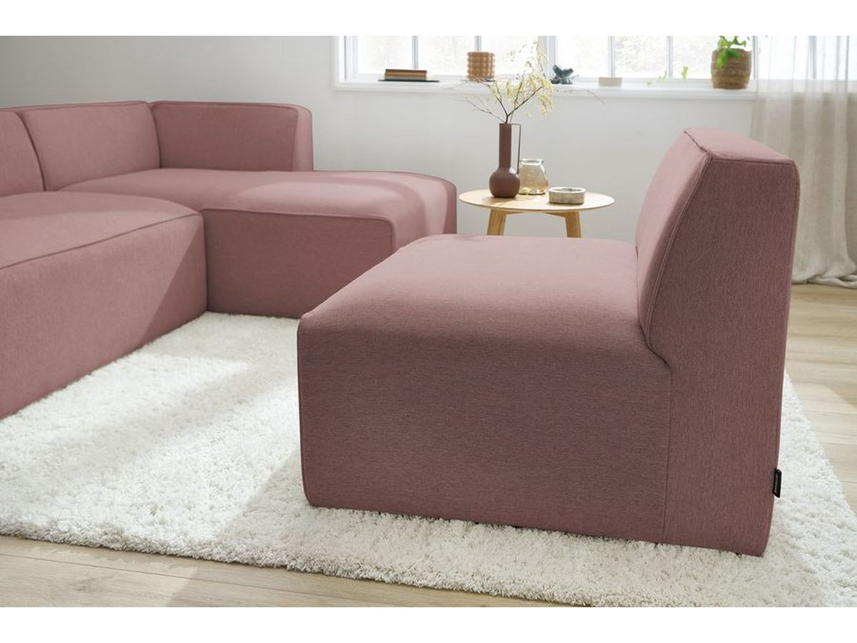Bobochic Megeve Sofamodul 1-Sitzer Melange-Stoff Rosa