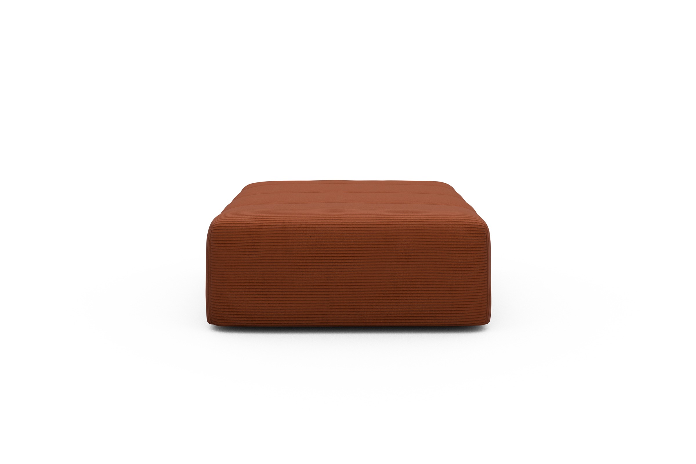 Sitzhocker Hugo Ottomane Corduroy-Burnt-Orange