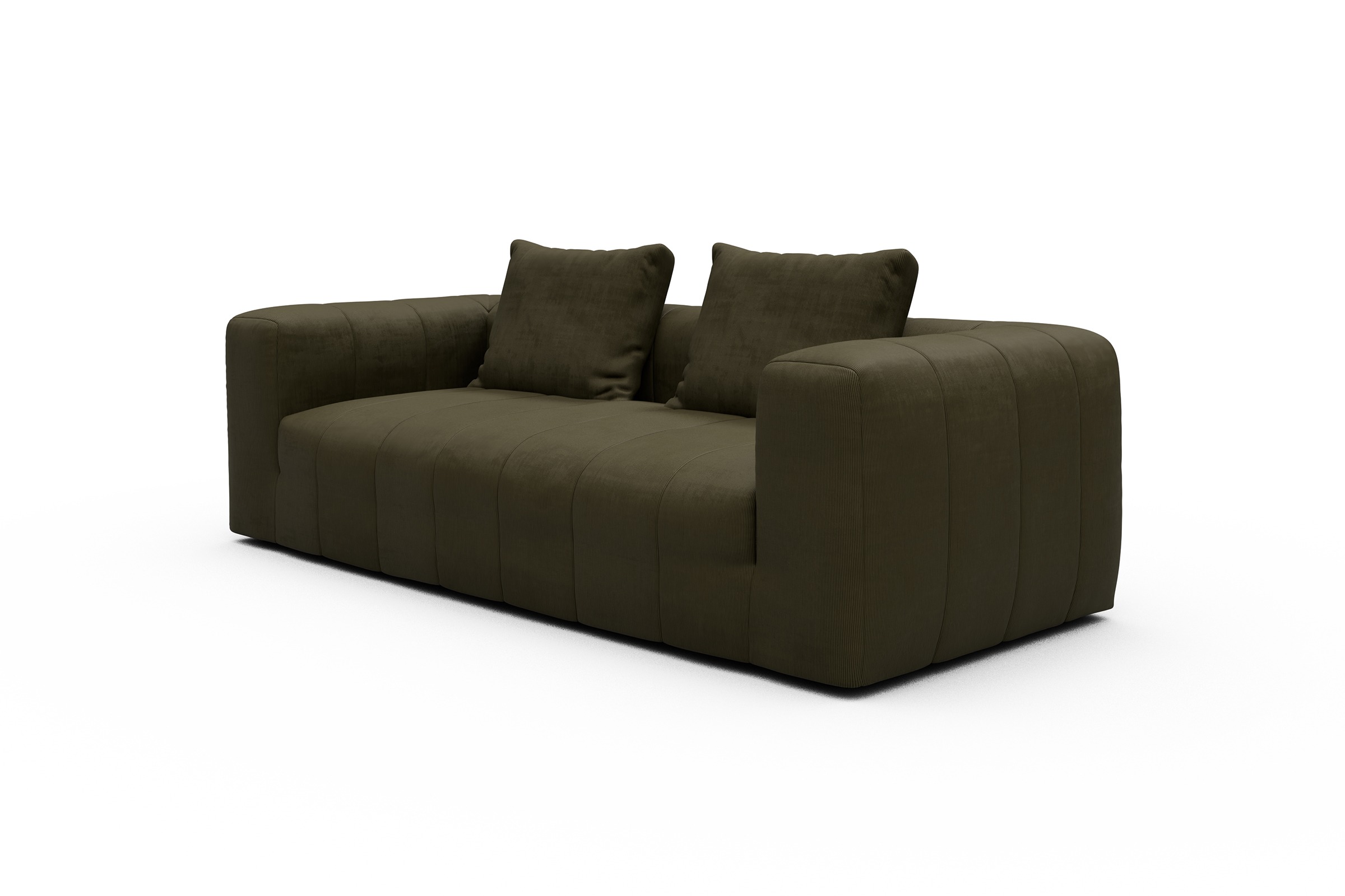 Sofa Hugo 3-Sitzer Cordufine-Pine-Green