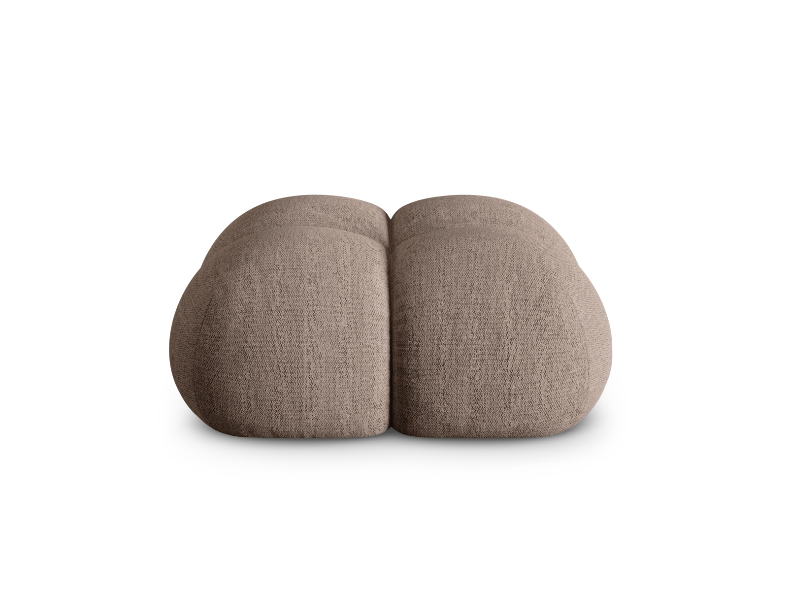Cosmopolitan Design Pouf Loretto Strukturierter Stoff Sorella Cappuccino