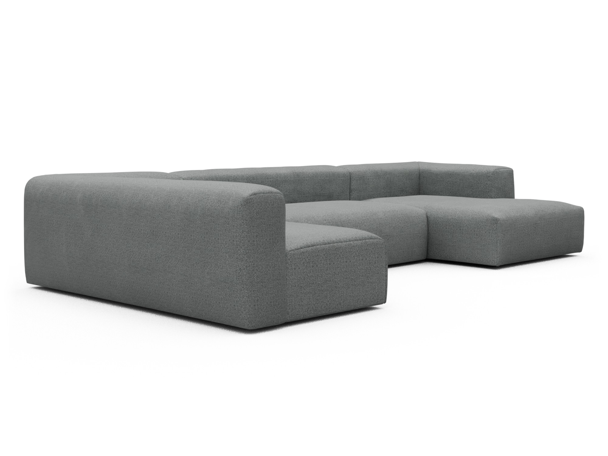 Skandi Home Wohnlandschaft Fred Chaiselongue rechts mit 2-Sitzer und lange Armlehne links Aivi-Gravet-Grey moebelfaktor