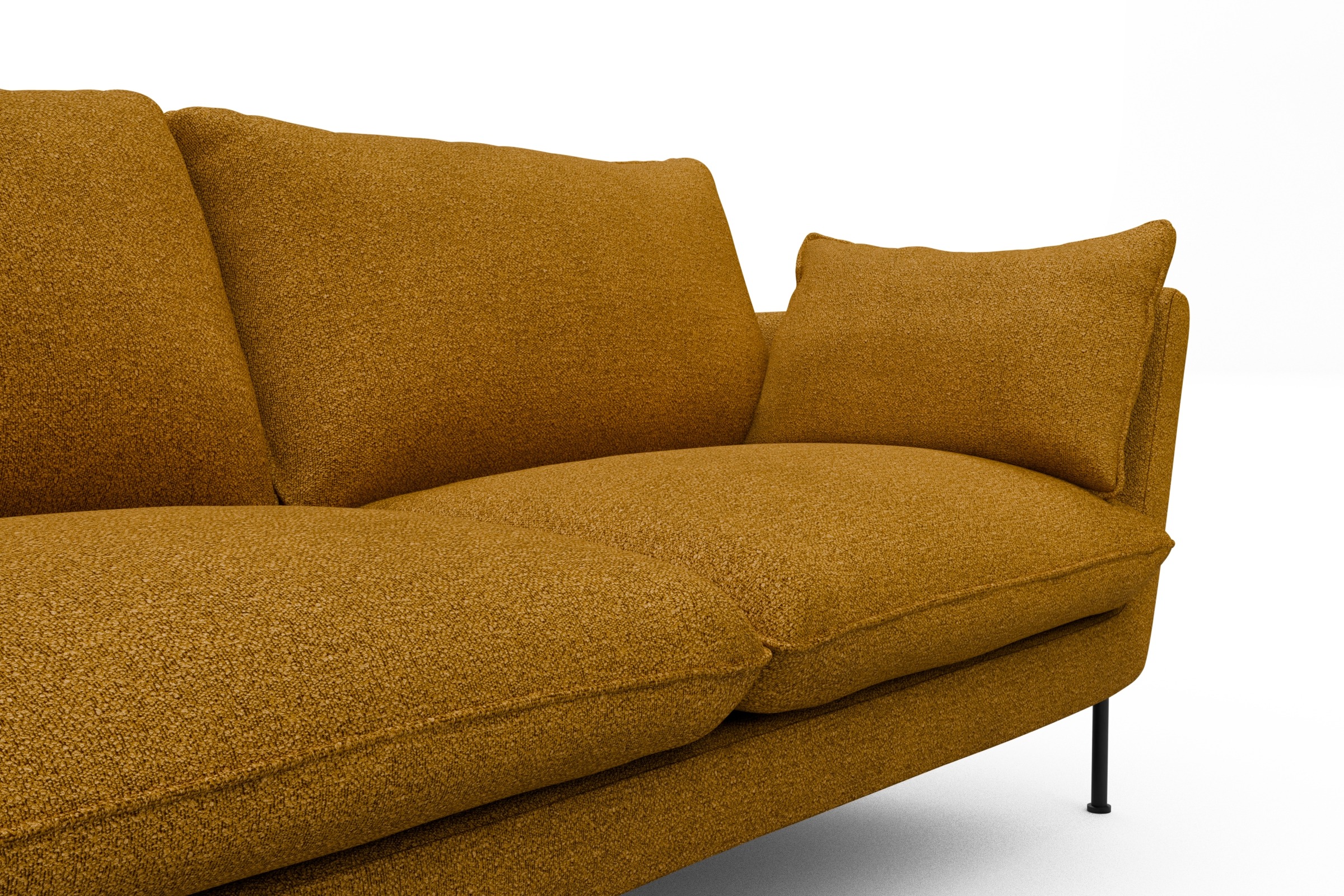 Sofa Anton 3-Sitzer Boucle-Ochre