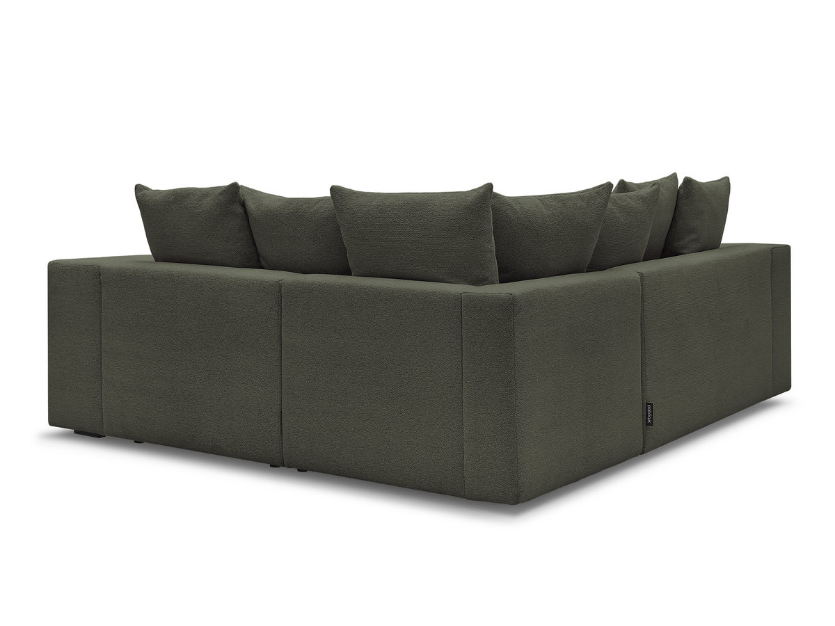 Bobochic Voltaire Ecksofa 268 × 214 cm Melange-Stoff Grün Ecke rechts