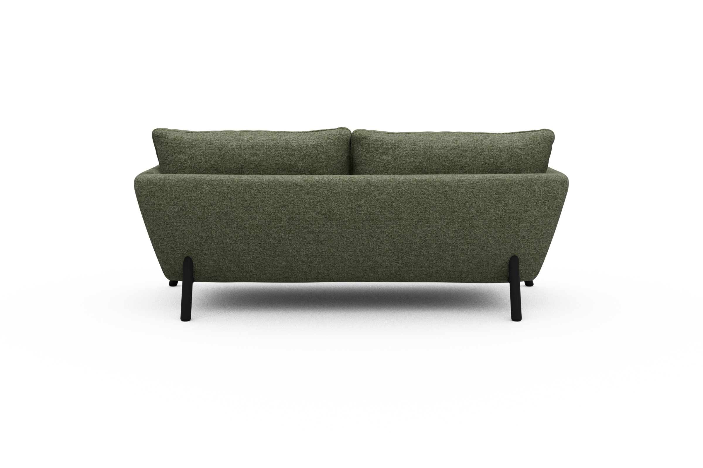 Sofa Emil 2-Sitzer Beinfarbe Eiche Schwarz Carreno-Vivid-Green
