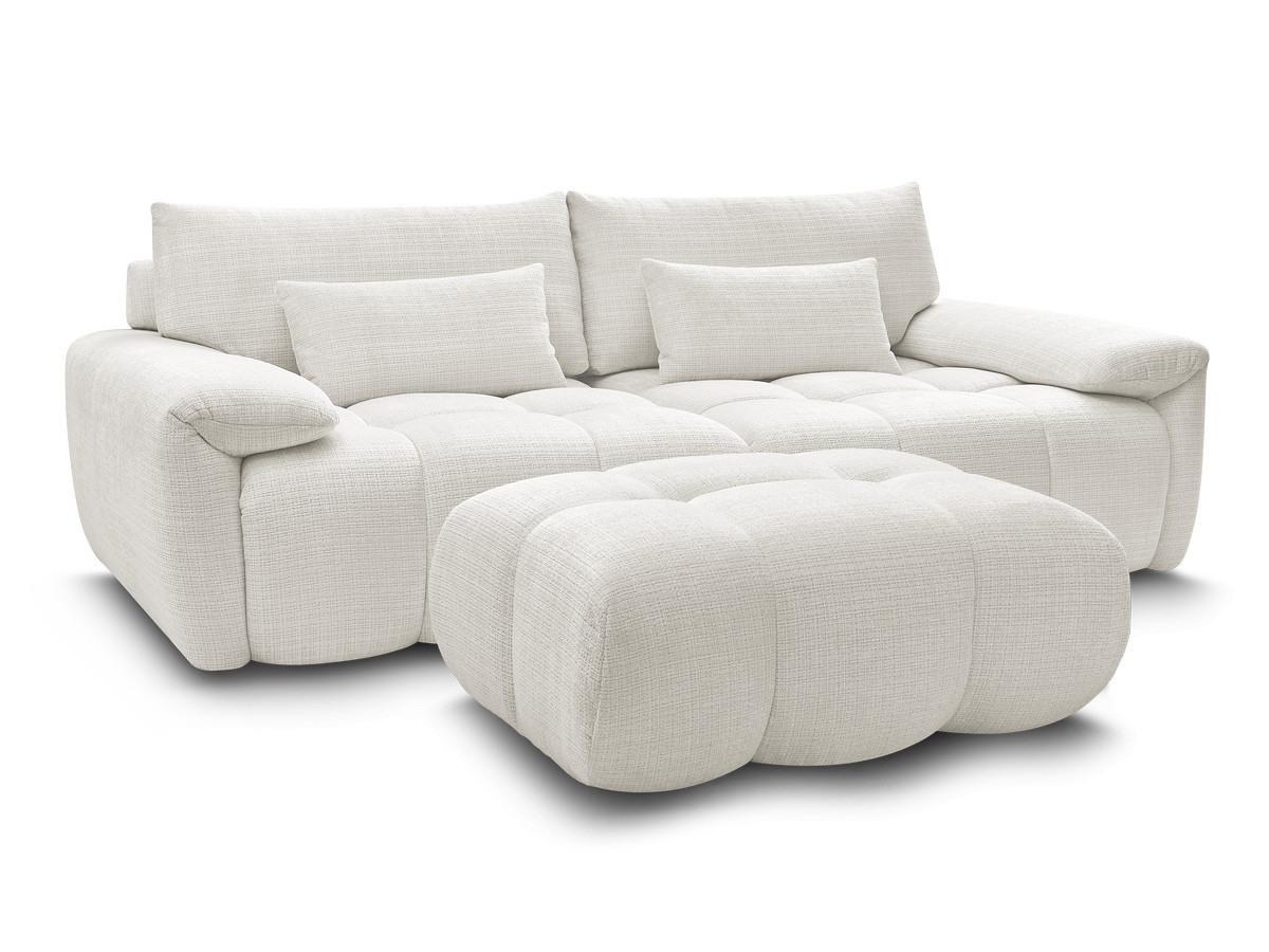 Bobochic Ivane Sofa 4-Sitzer Strukturstoff Weiß