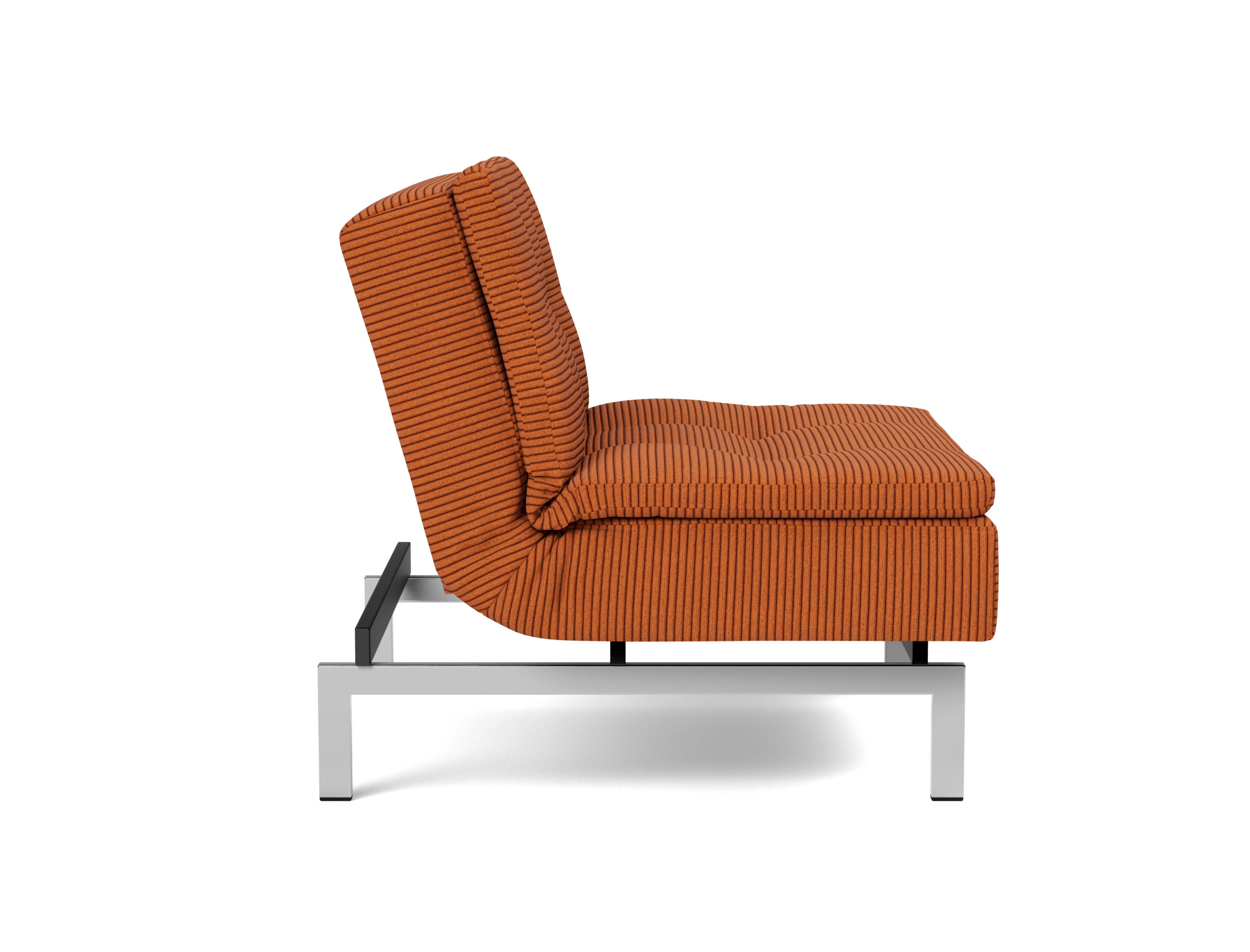 Sessel Dublexo Kord Corduroy 595-Burnt-Orange Beine Chrom
