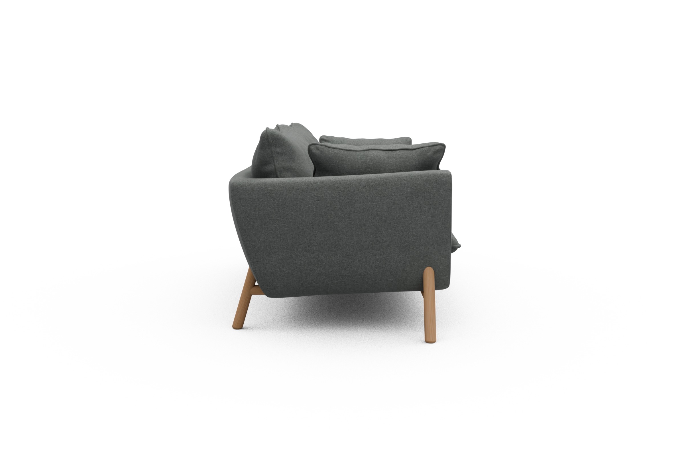Sofa Emil PREMIUM 2-Sitzer Beinfarbe Eiche Natur Satya-Steel