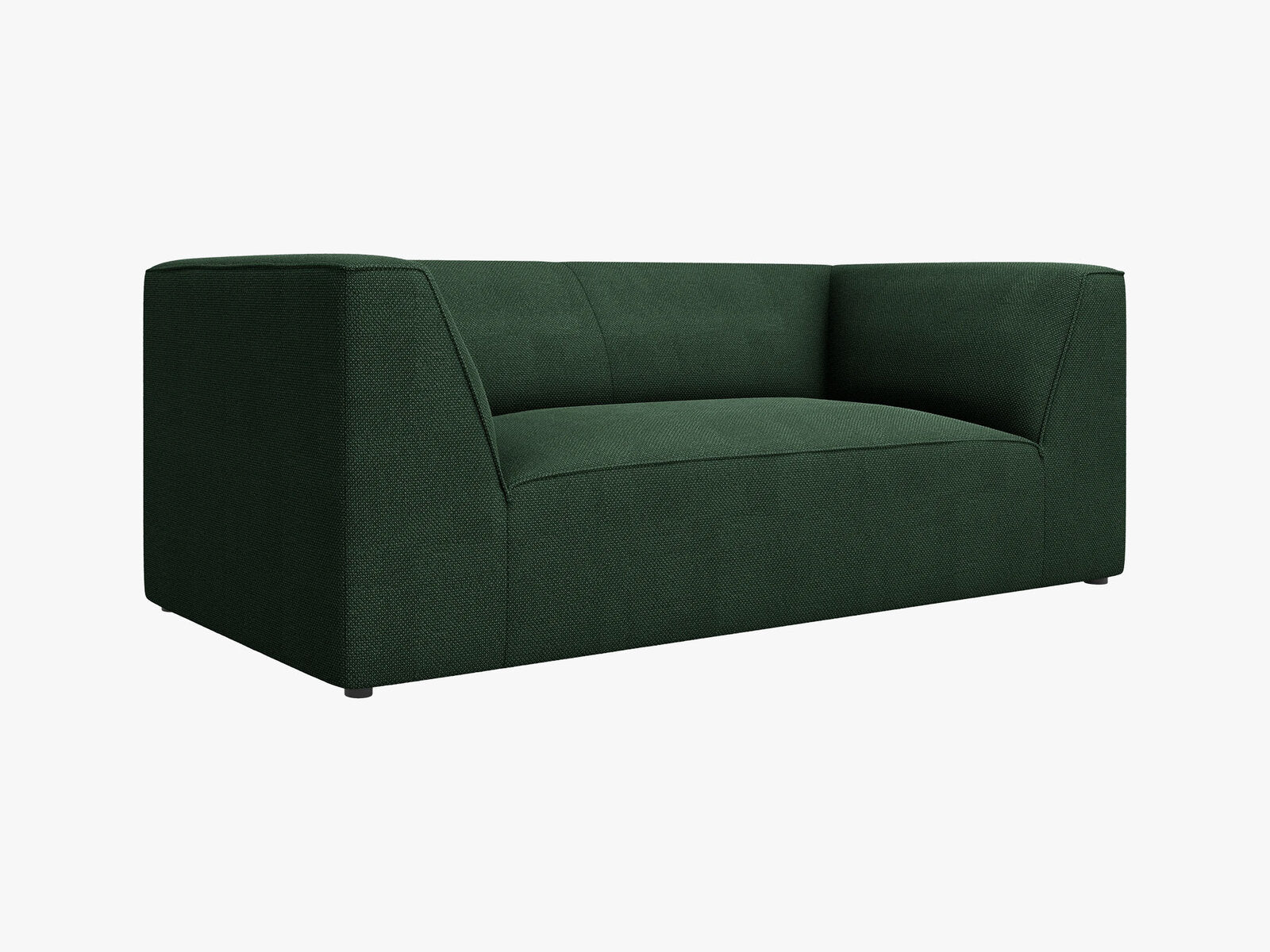 Micadoni Sofa Ruby 2-Sitzer Strukturierter Stoff Ottawa Grün