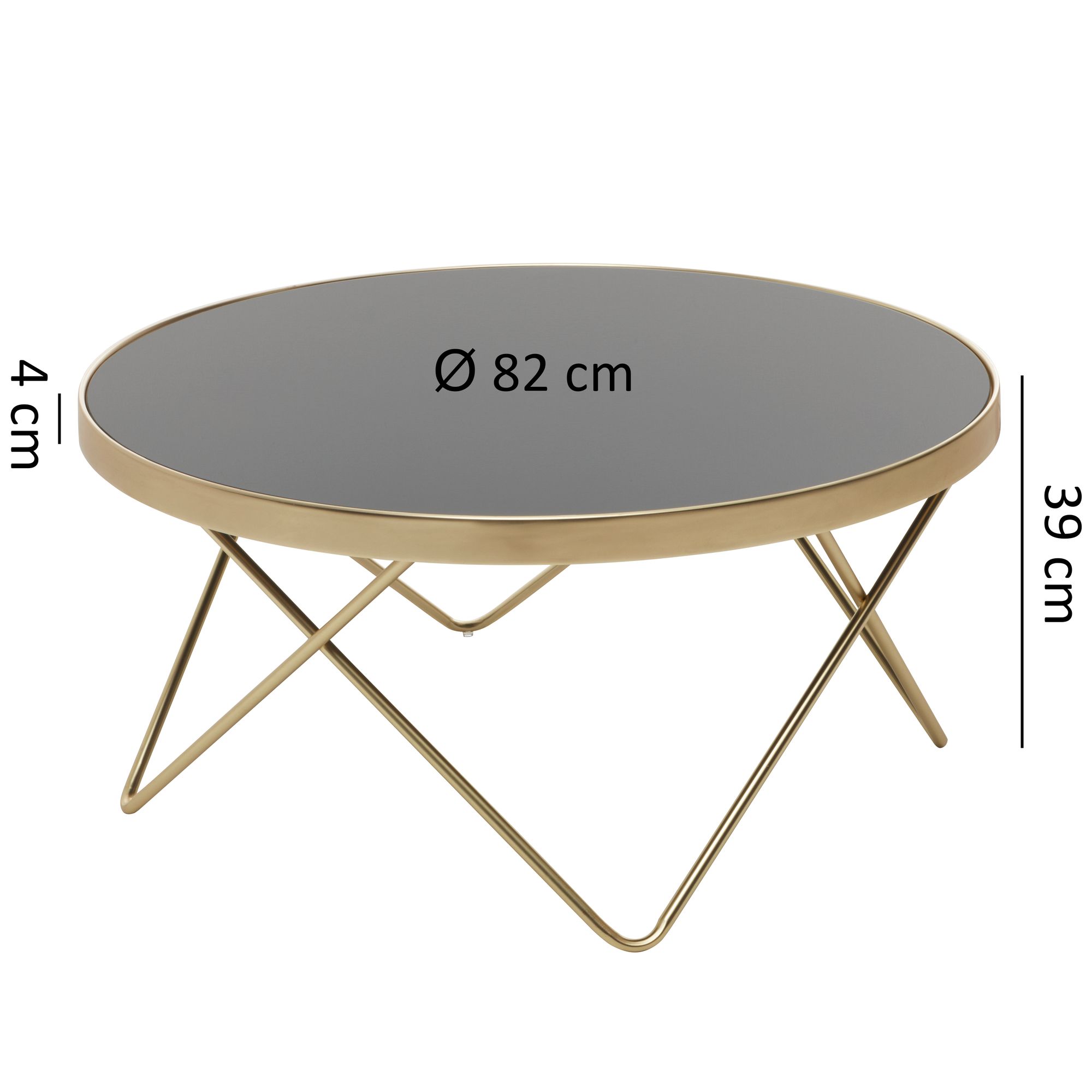 Couchtisch Ingstrup Metall Schwarz Ø 82 cm