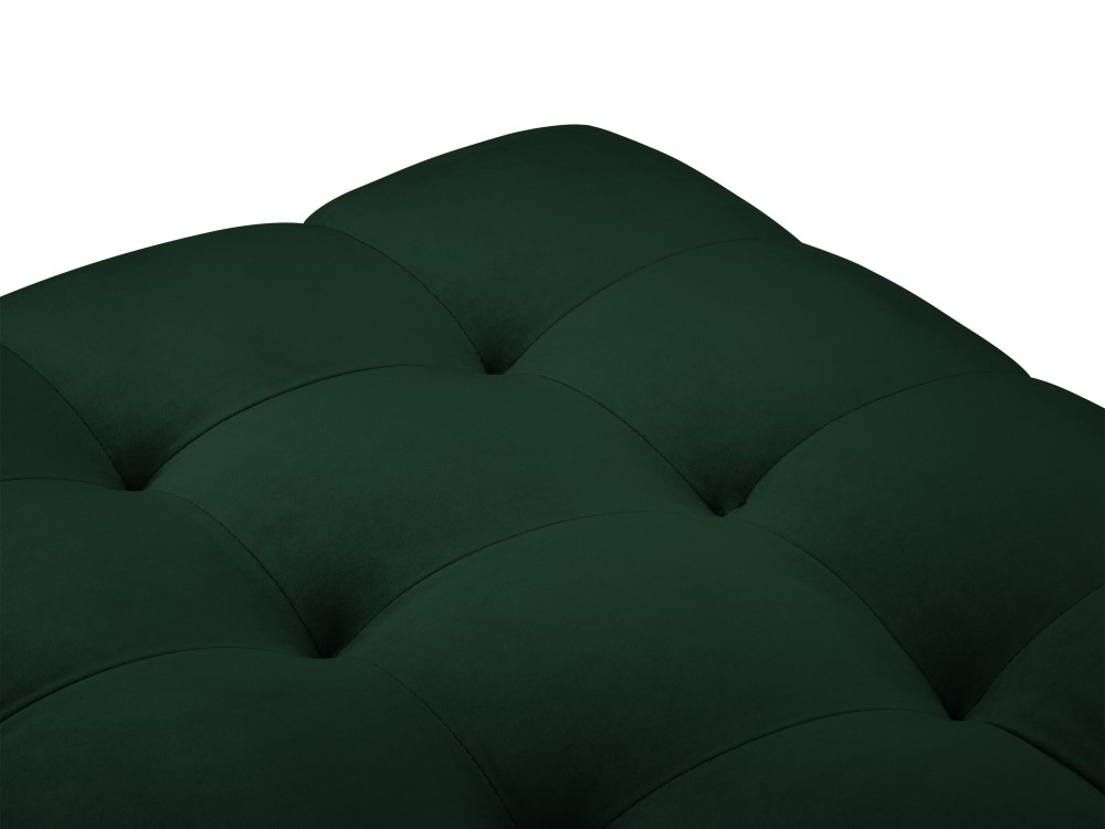 Cosmopolitan Design Pouf Bali Samt Bluvel Flaschengrün Beine Gold