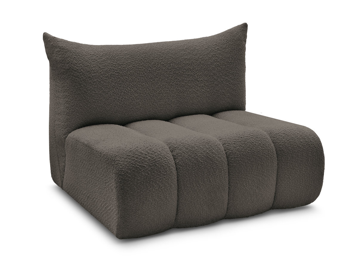 Bobochic Azra Sofamodul 2-Sitzer 120 × 112 cm Bouclé-Stoff Braun