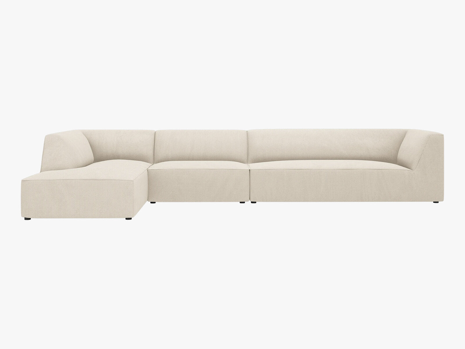 Micadoni Ecksofa Ruby 5-Sitzer Links Kord Scala Helles Beige