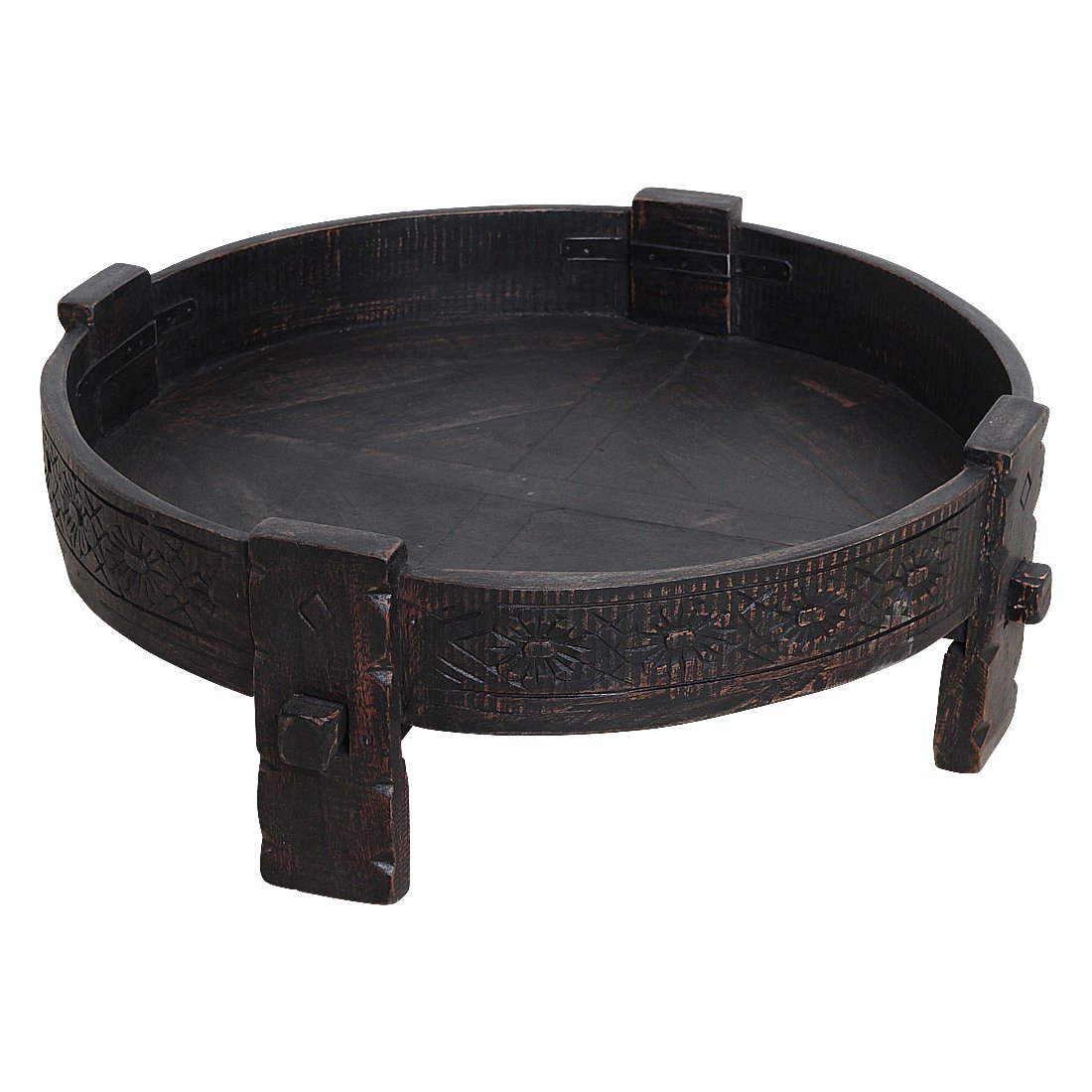 Raw Materials Chakki Beistelltisch schwarz 73x73x25cm