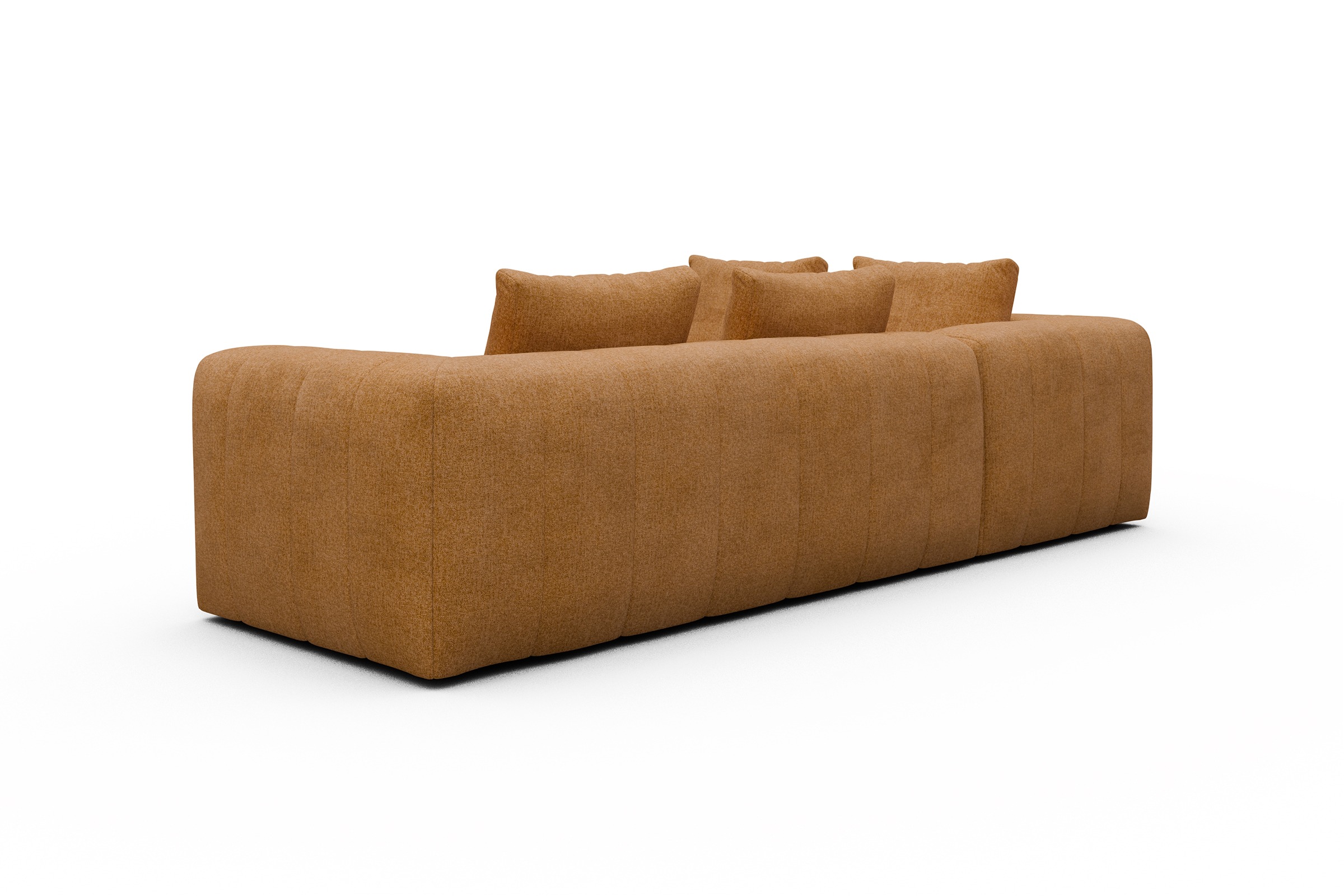 Ecksofa Hugo 2x 2,5-Sitzer Armlehne rechts Casone-Warm-Yellow