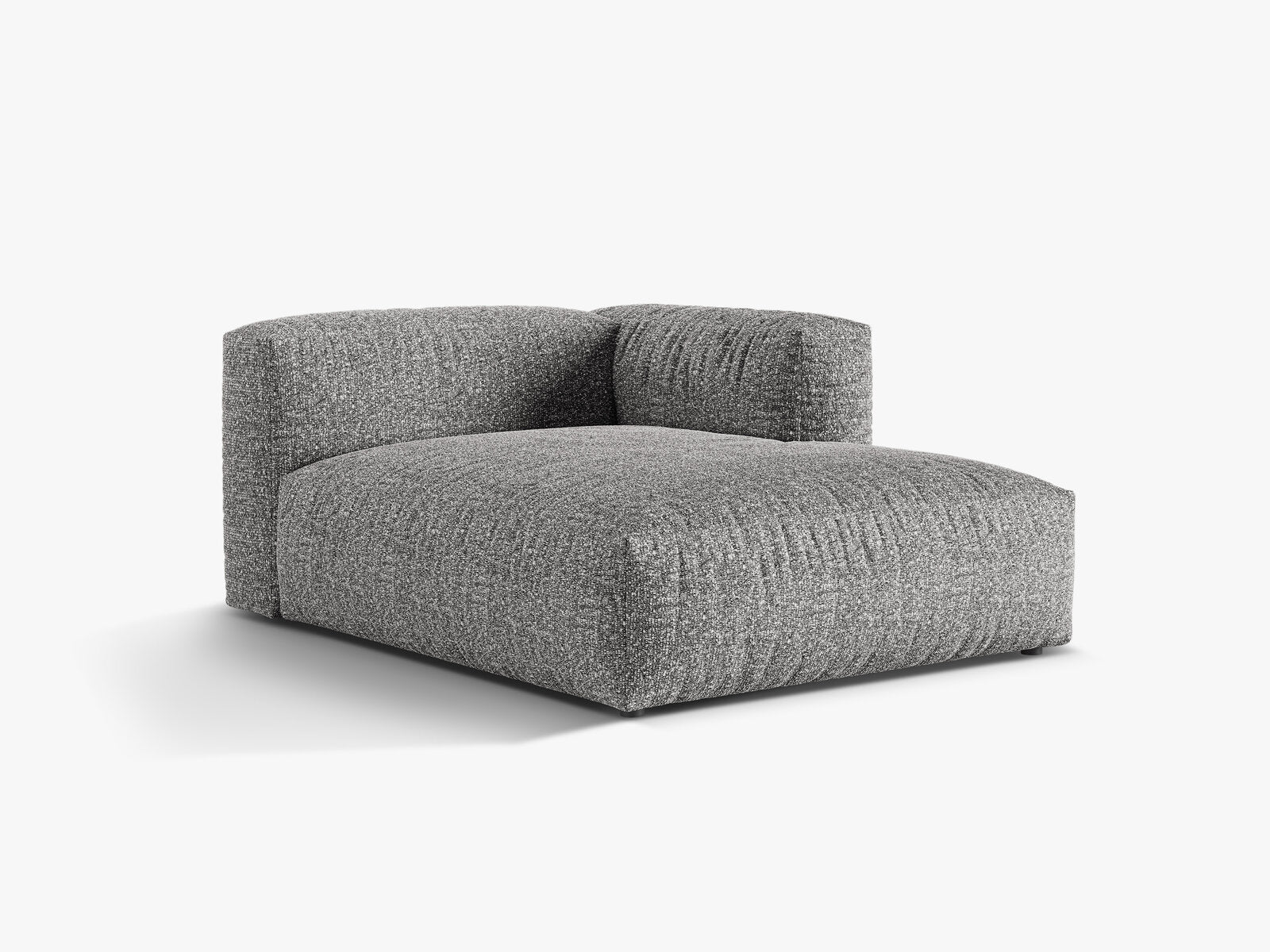 Micadoni Recamiere Martina 1-Sitzer Rechts Boucle Monet Graphit