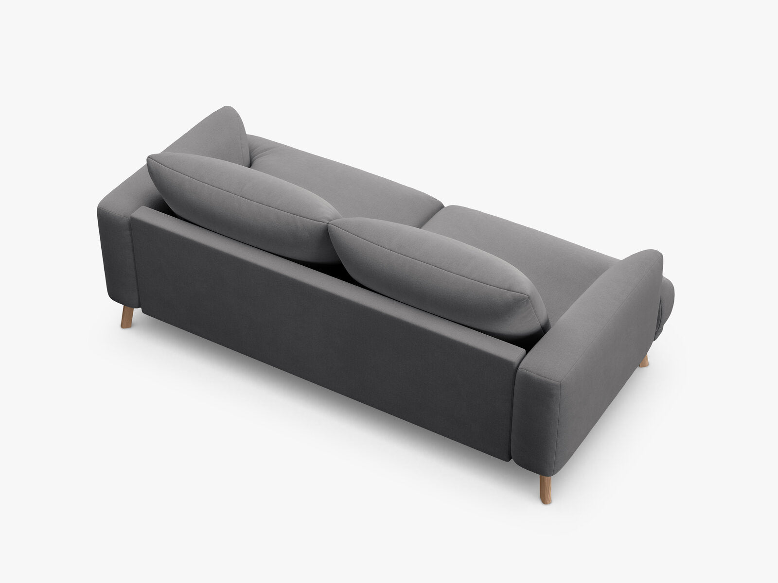 Micadoni Sofa Naomi 2-Sitzer Samt Salvador Grau