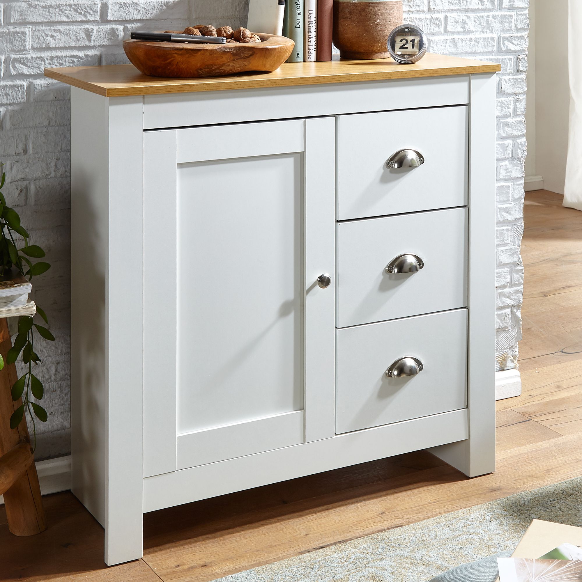Kommode Budir Weiß 79 × 35 × 81 cm