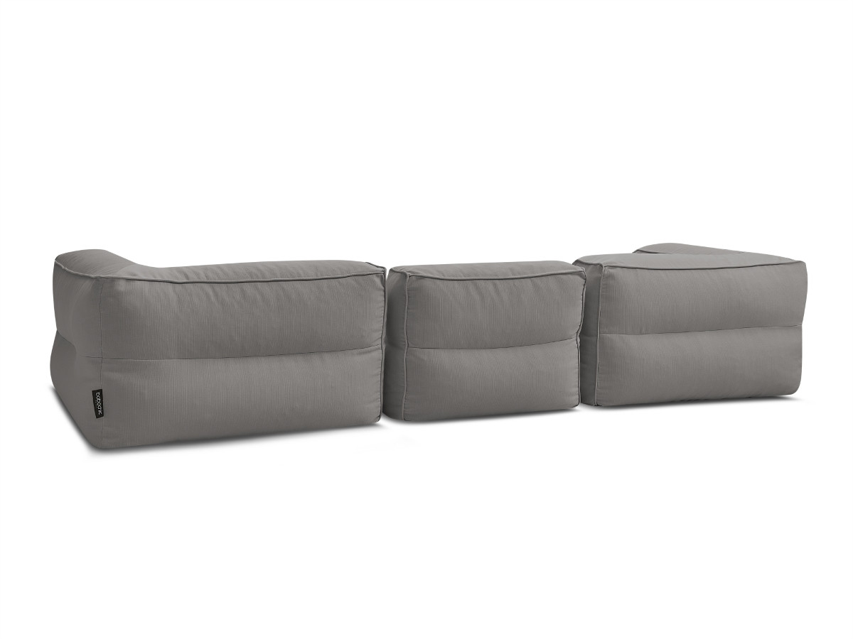 Bobochic Giulia Gartensofa 3-Sitzer Stoff Dunkelgrau