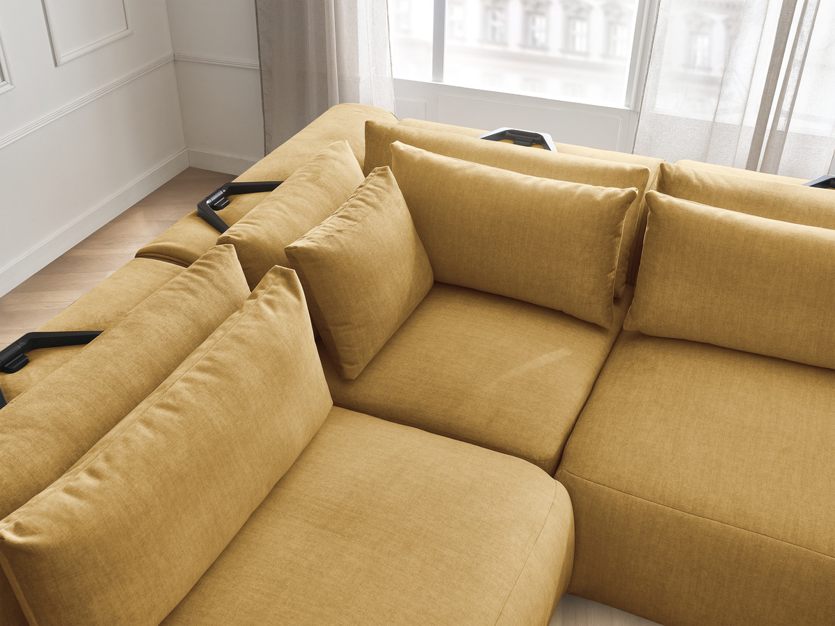 Bobochic Jana Ecksofa Samt Gelb