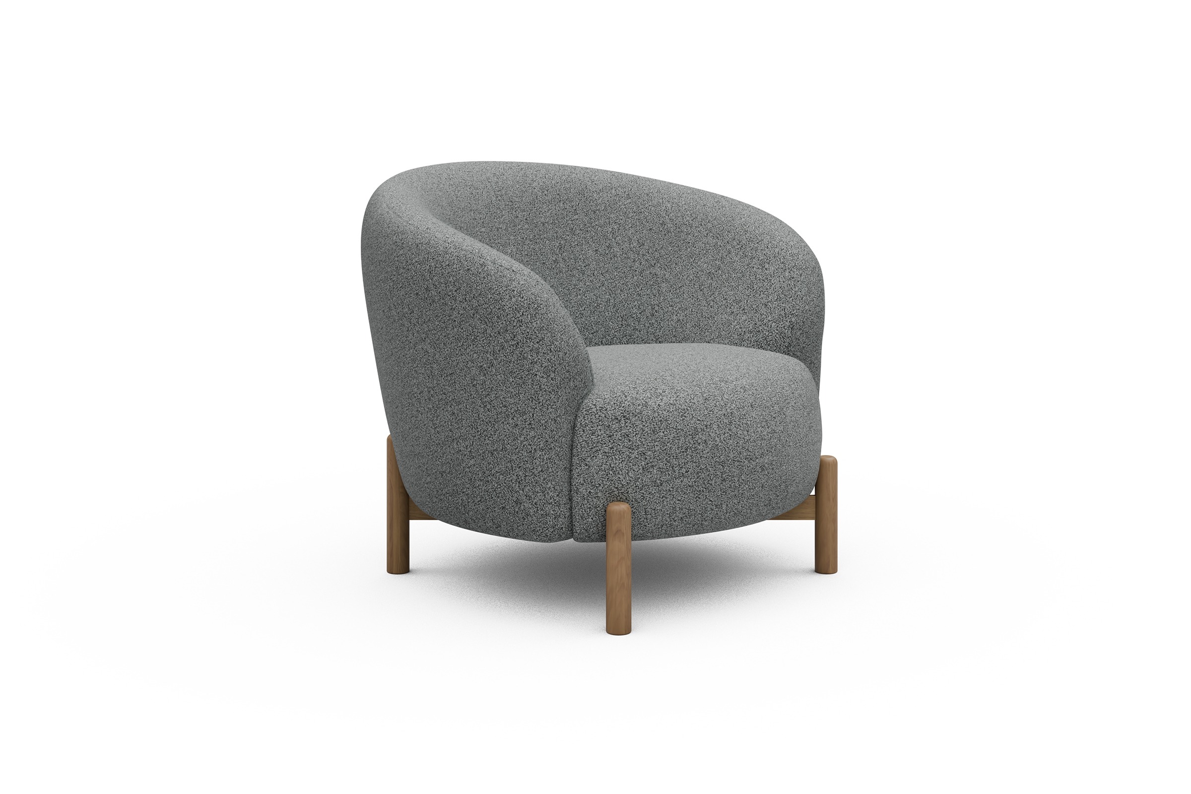 Sessel Ronda Holzbeine Eiche Natur Aivi-Gravet-Grey