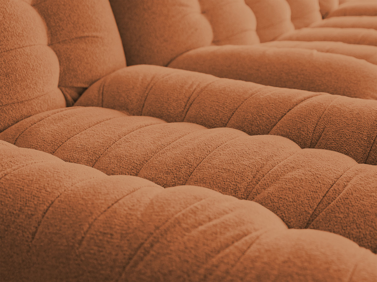 Bobochic Serena Ecksofa Melange-Stoff Orange
