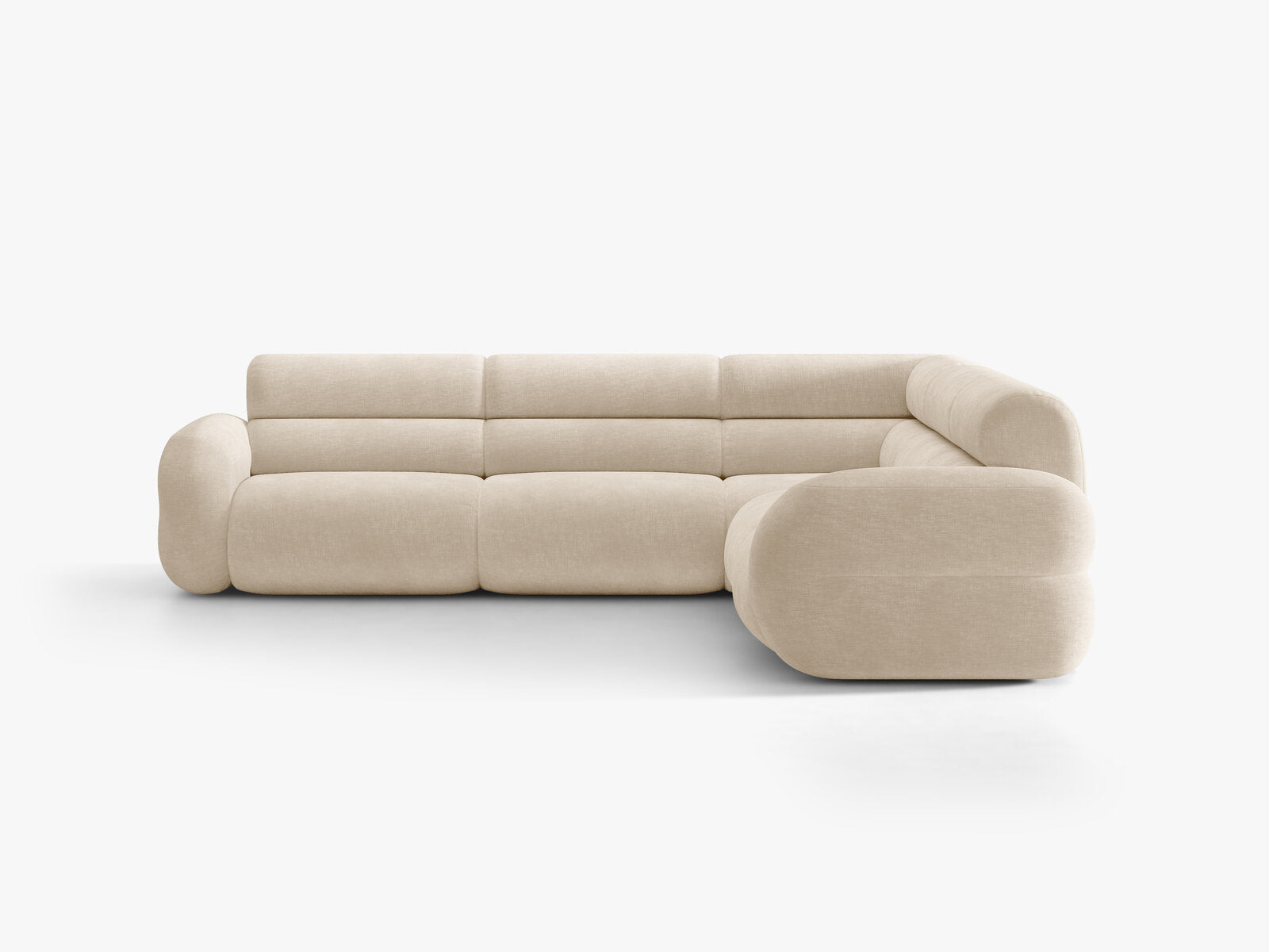 Micadoni Neo Modulares symmetrisches Ecksofa Chenille Golden Helles Beige