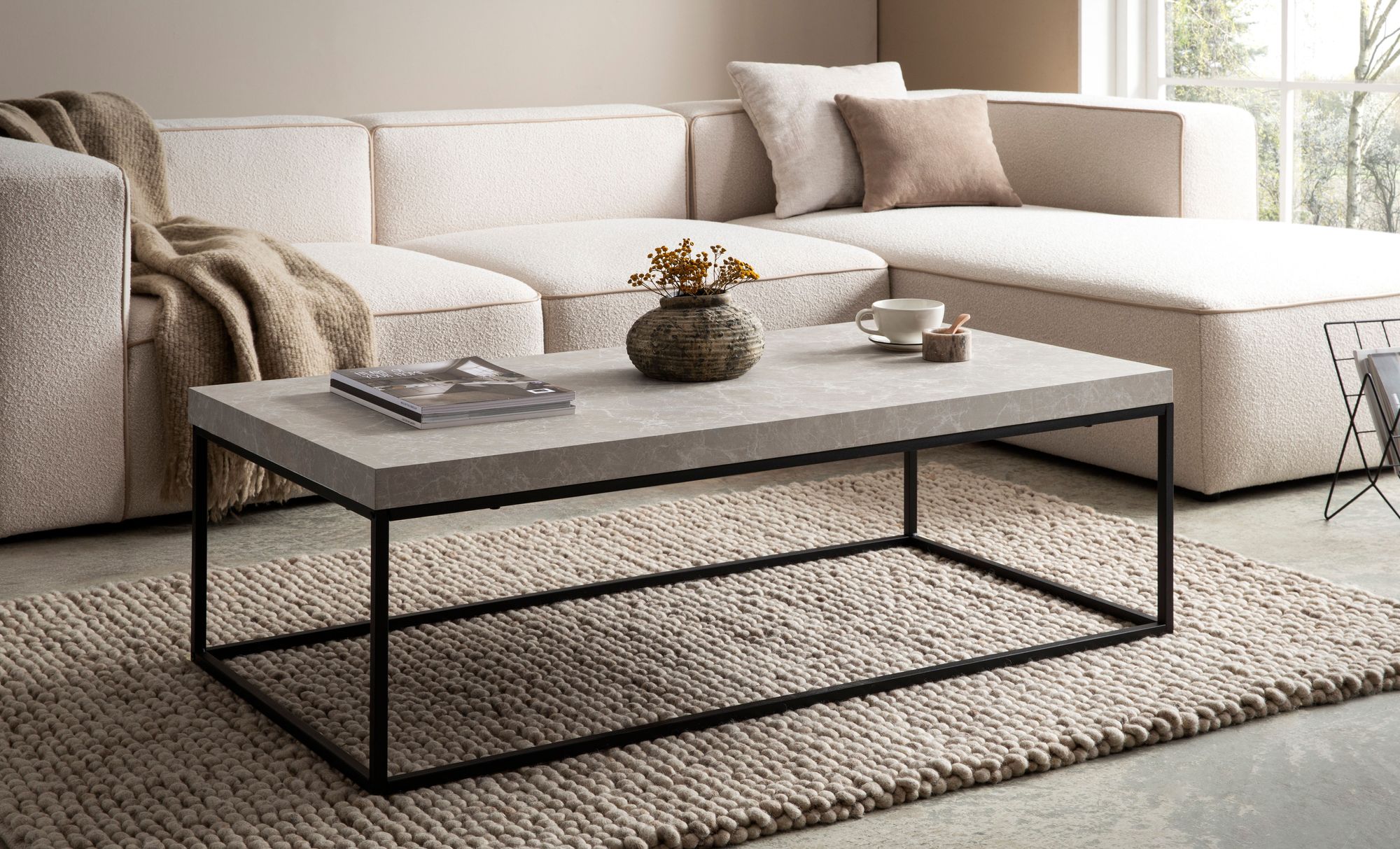 Couchtisch Flekke Beige 120 × 60 × 38 cm
