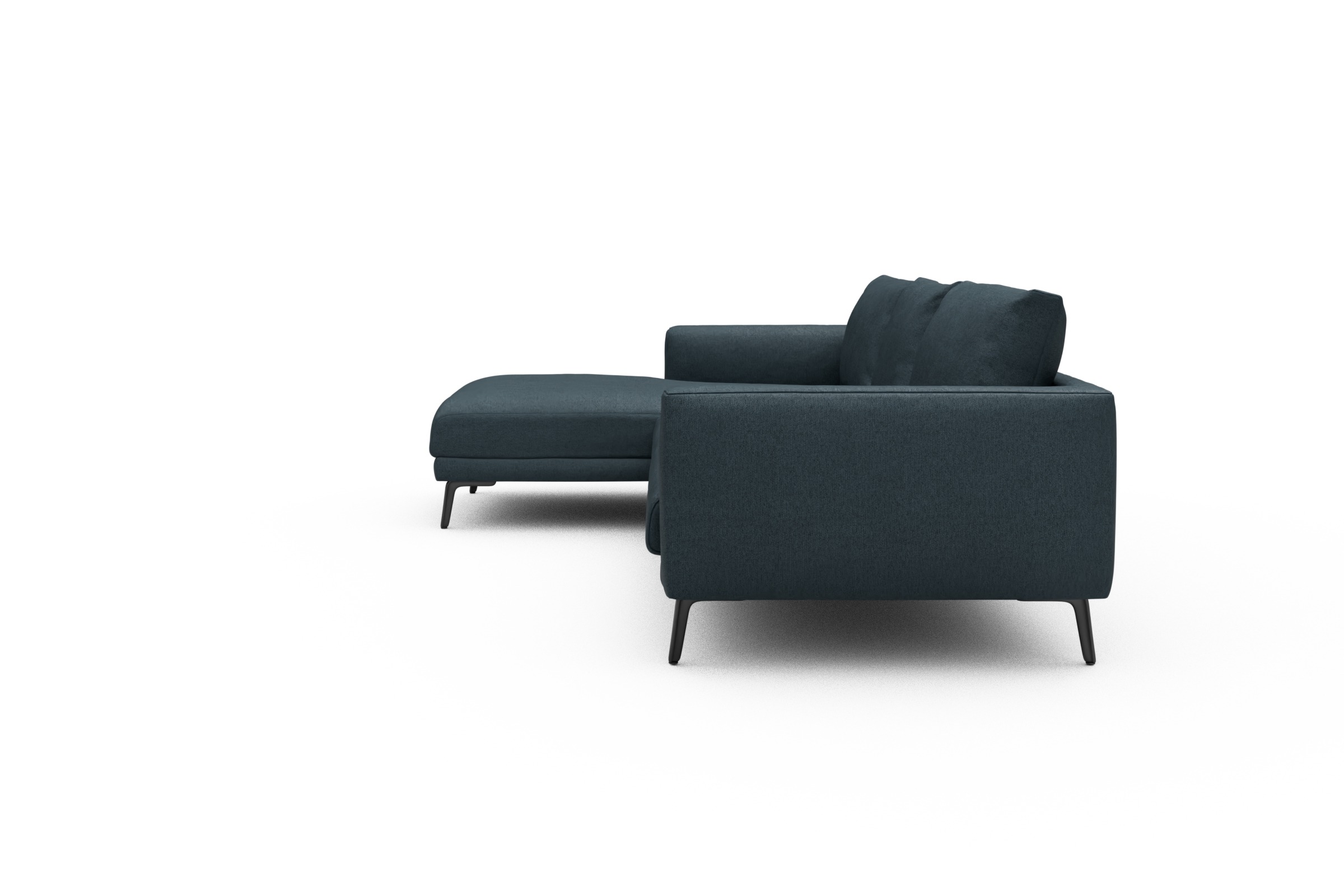 Ecksofa Karl Chaiselongue links mit 2,5-Sitzer Denari-Royal-Blue