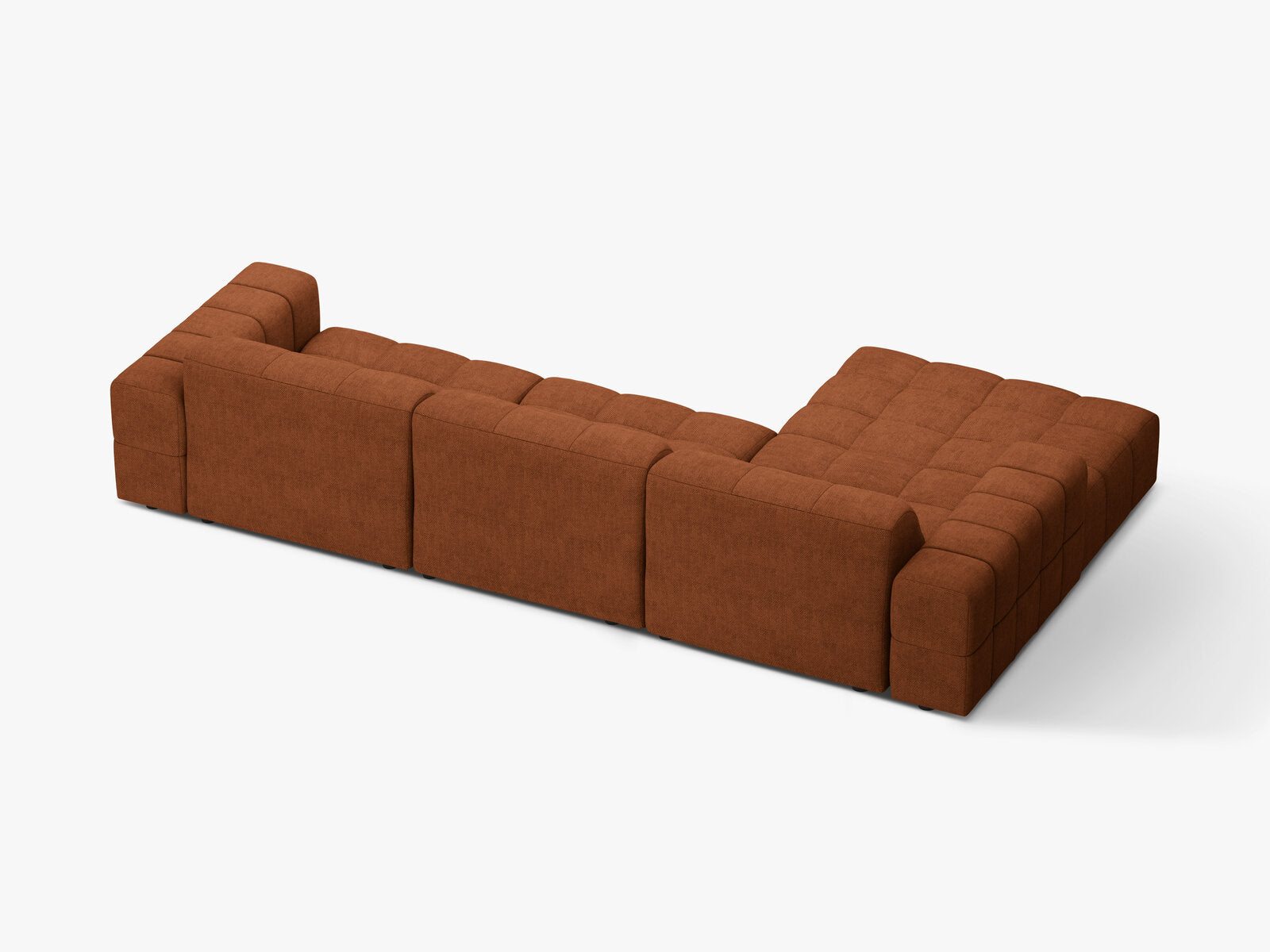 Micadoni Ecksofa Jennifer 4-Sitzer Chenille Eden Ziegel Links