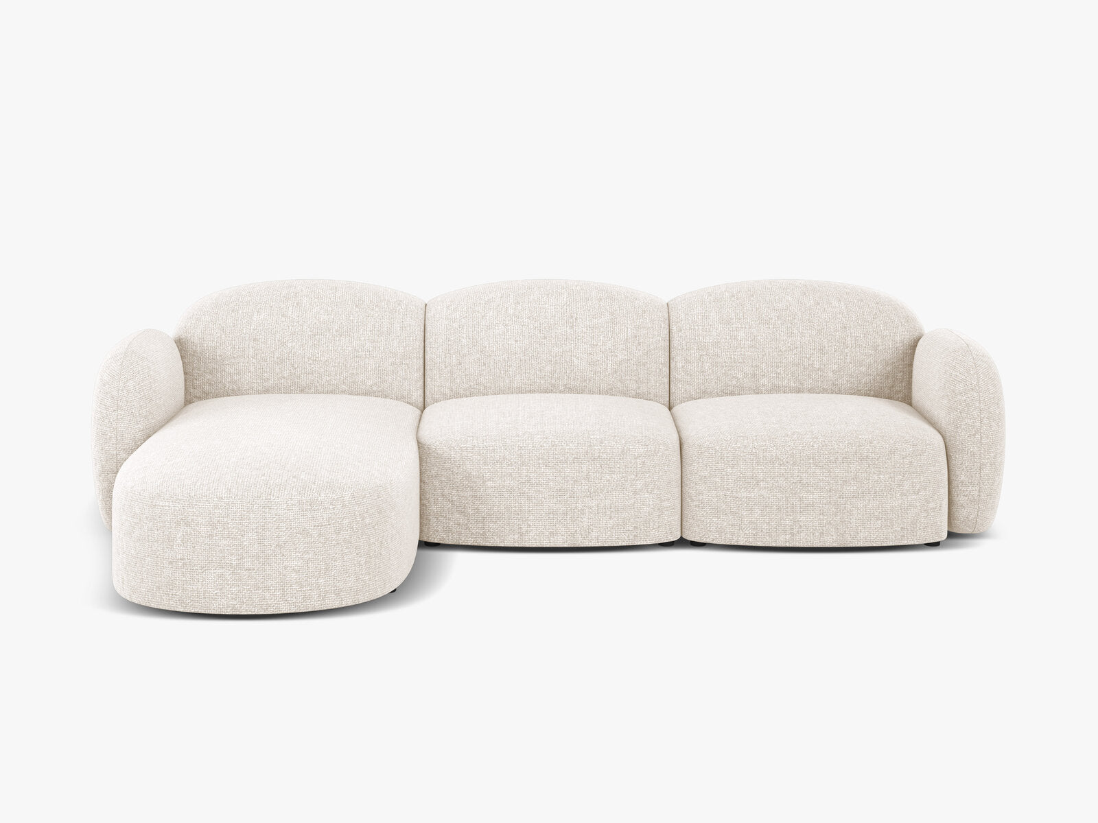 Micadoni Ecksofa Blair 4-Sitzer Links Chenille Eden Helles Beige