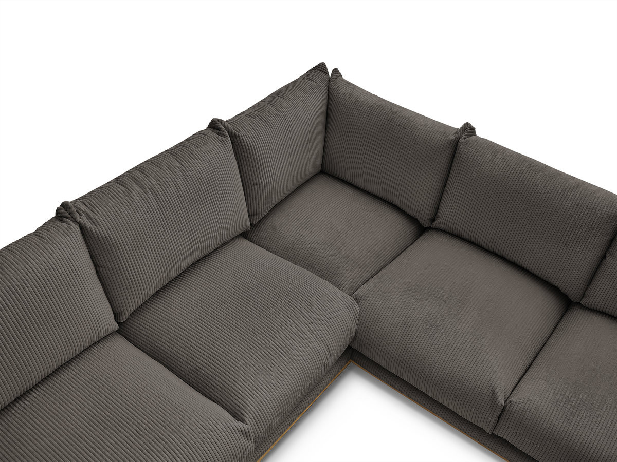 Bobochic Ernest Ecksofa mit Pouf Cordsamt Taupe