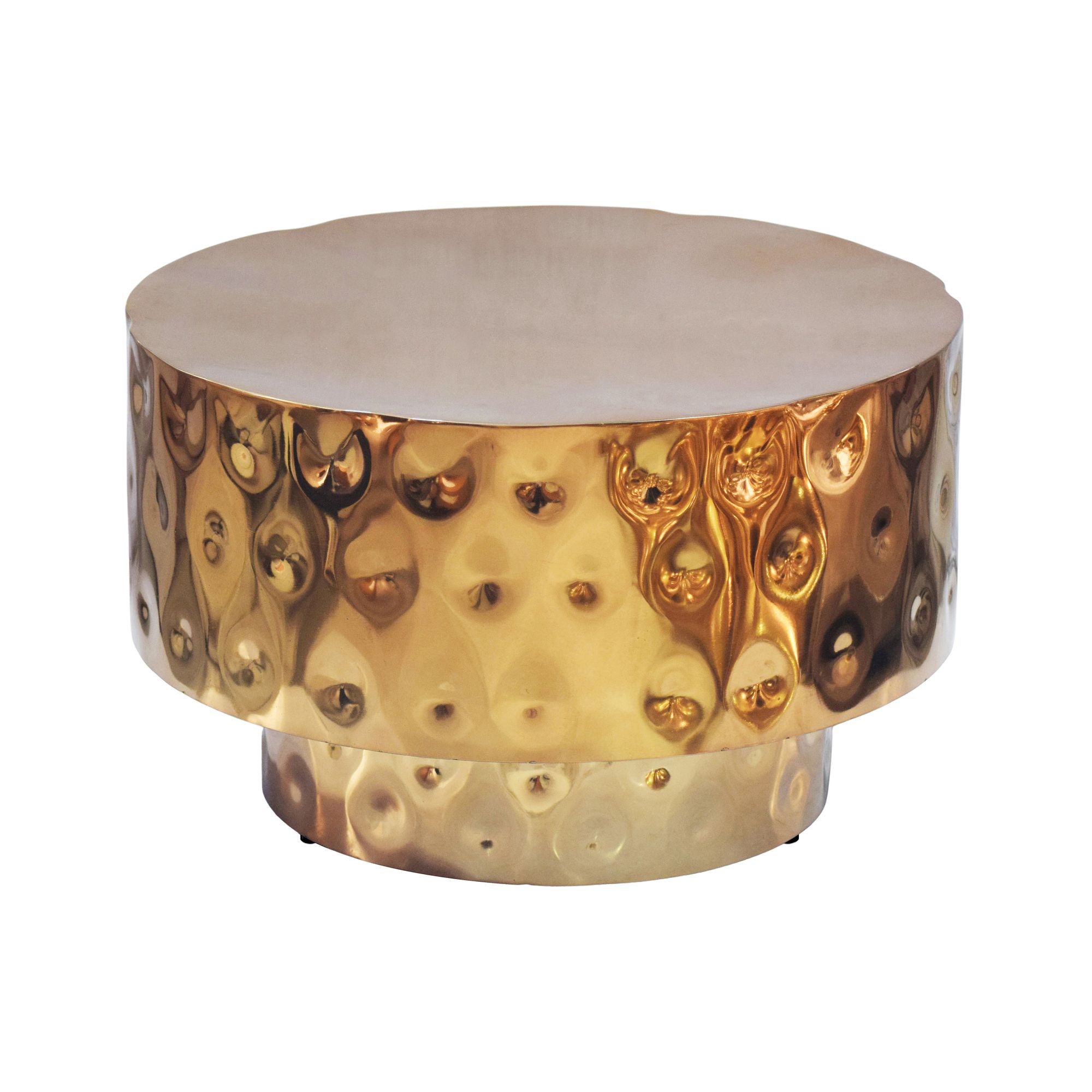 Couchtisch Lindas Aluminium Gold Ø 60 cm
