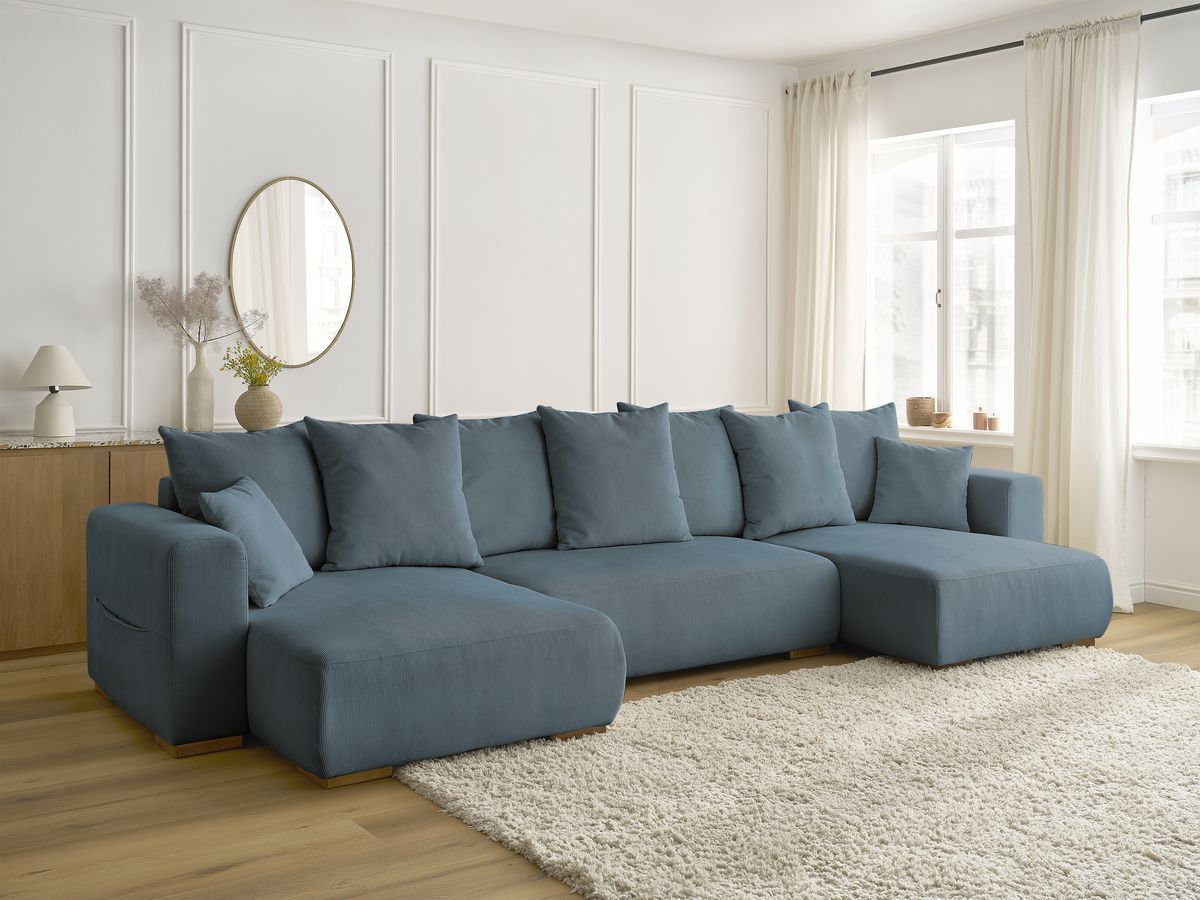Bobochic Sidonie Wohnlandschaft Cordsamt Dunkelblau