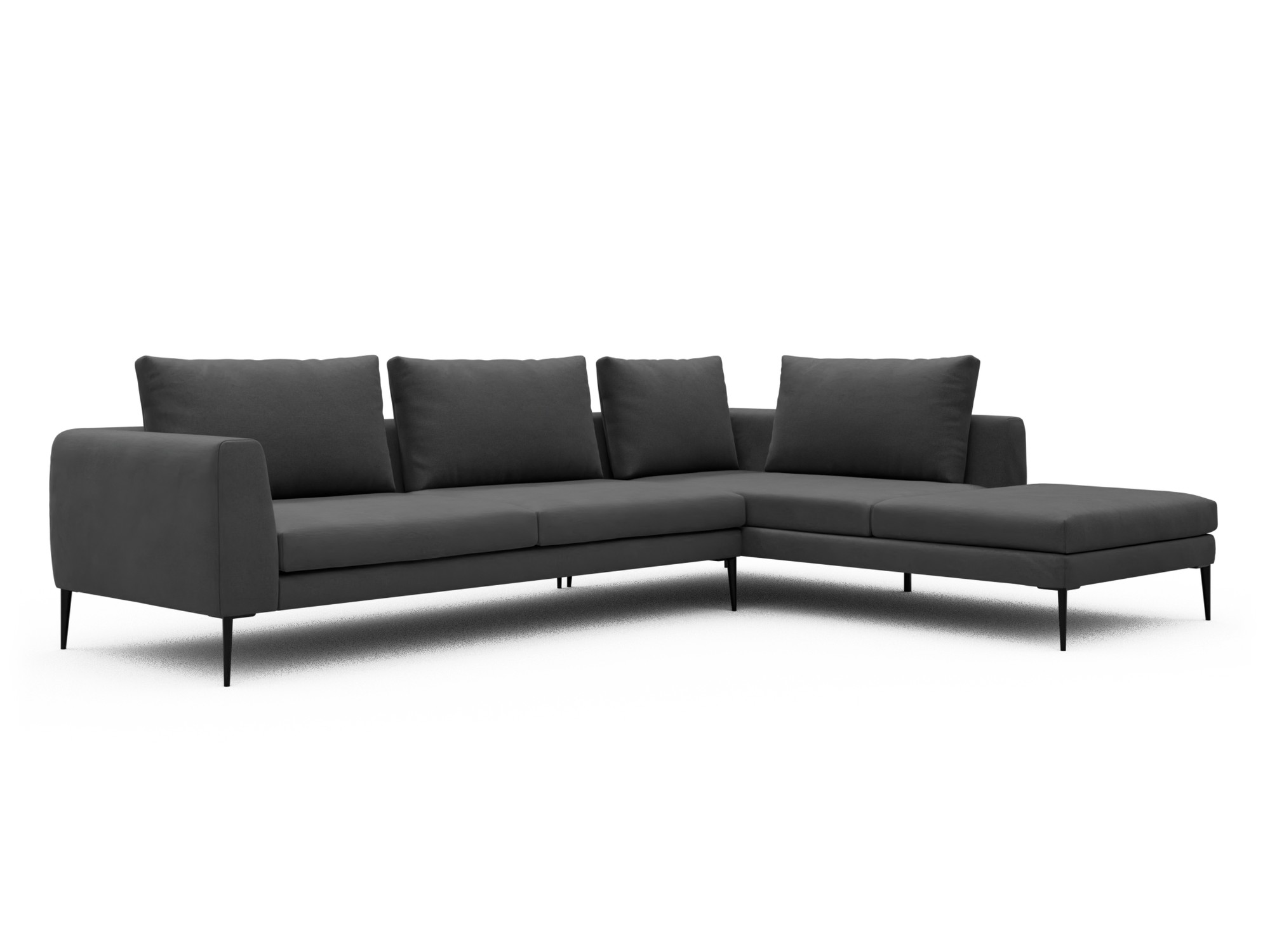 Skandi Home Ecksofa Paul Relax-Ecke rechts mit 3-Sitzer Satya-Zinc moebelfaktor