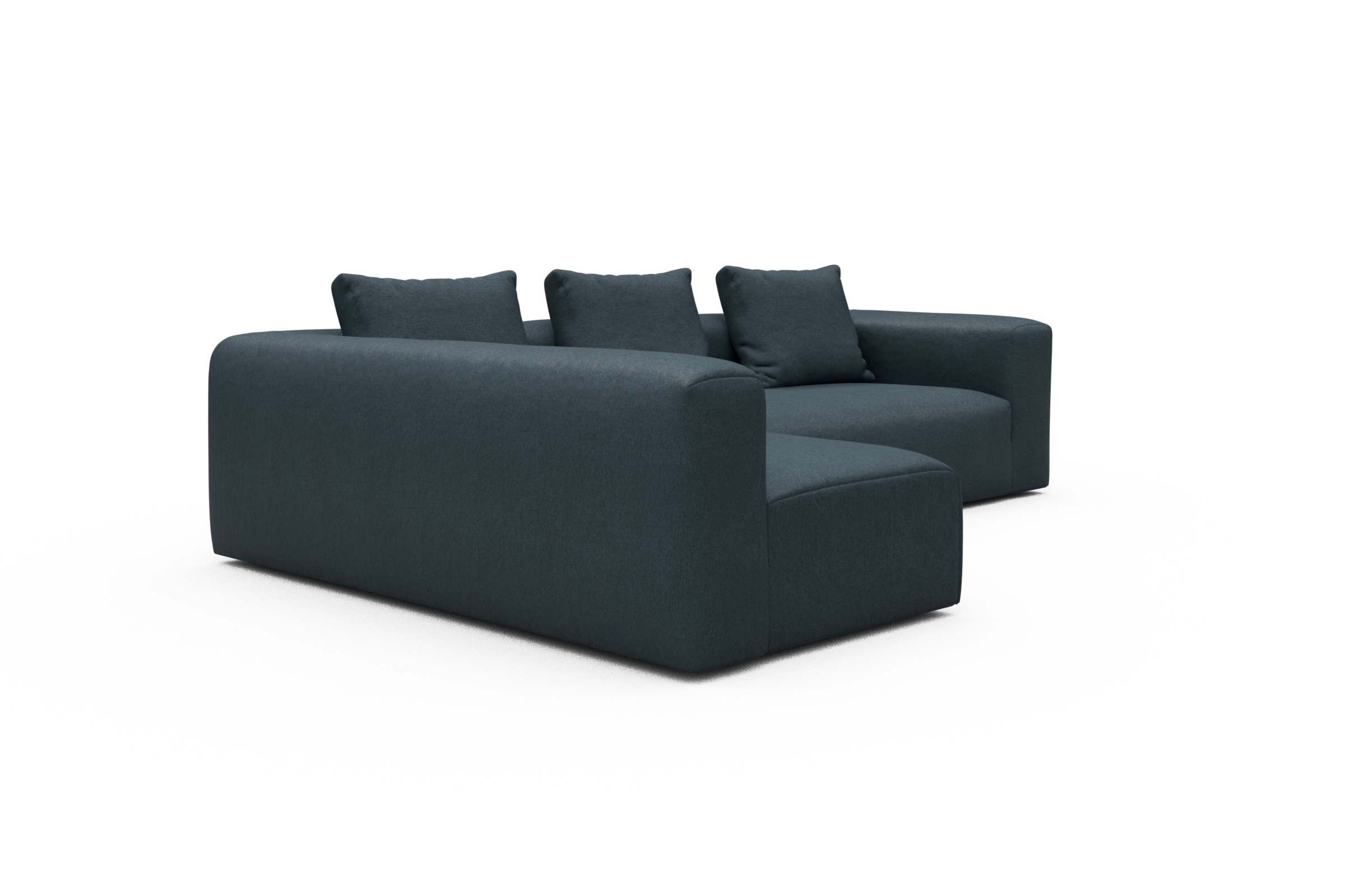Ecksofa Fred 2x 2,5-Sitzer links offen Denari-Royal-Blue