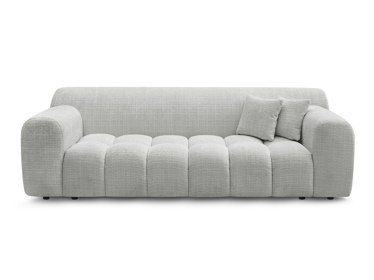 Bobochic Melisse Sofa 3-Sitzer Strukturstoff Hellgrau