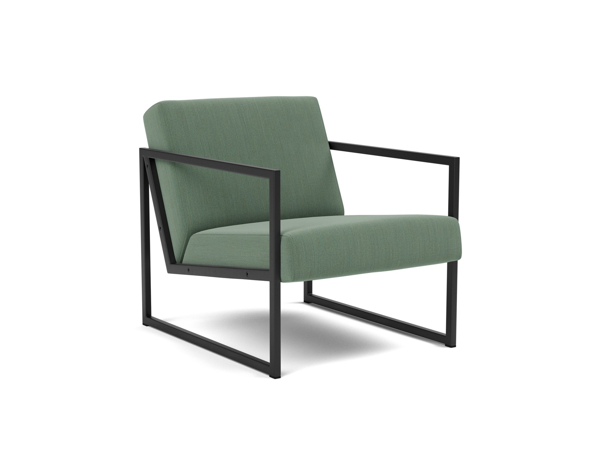 Sessel Vikko mit Armlehnen Flachgewebe Elegance 518-Green