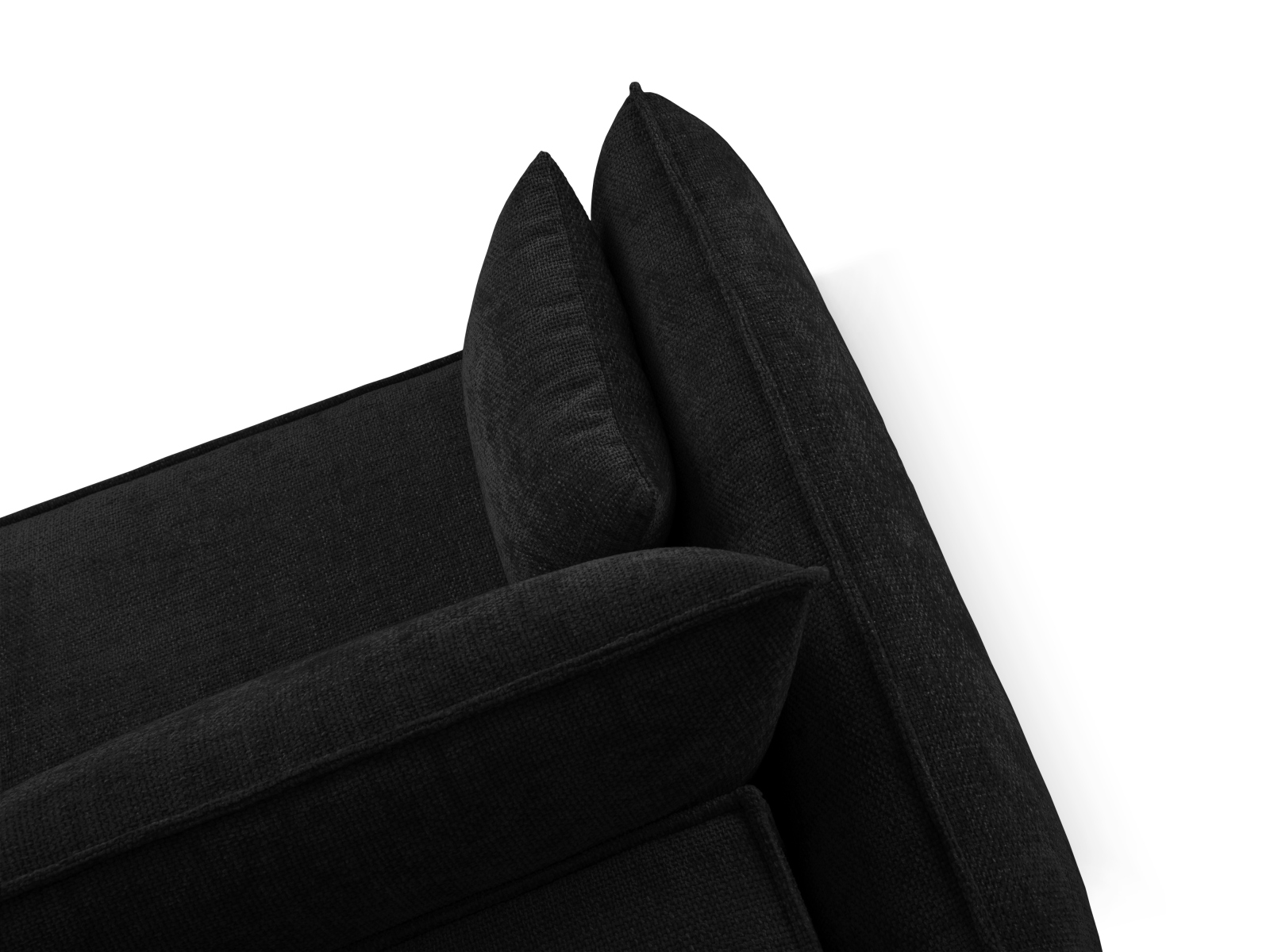 Micadoni Ecksofa Kaelle 4-Sitzer mit Schlaffunktion Rechts Chenille Schwarz