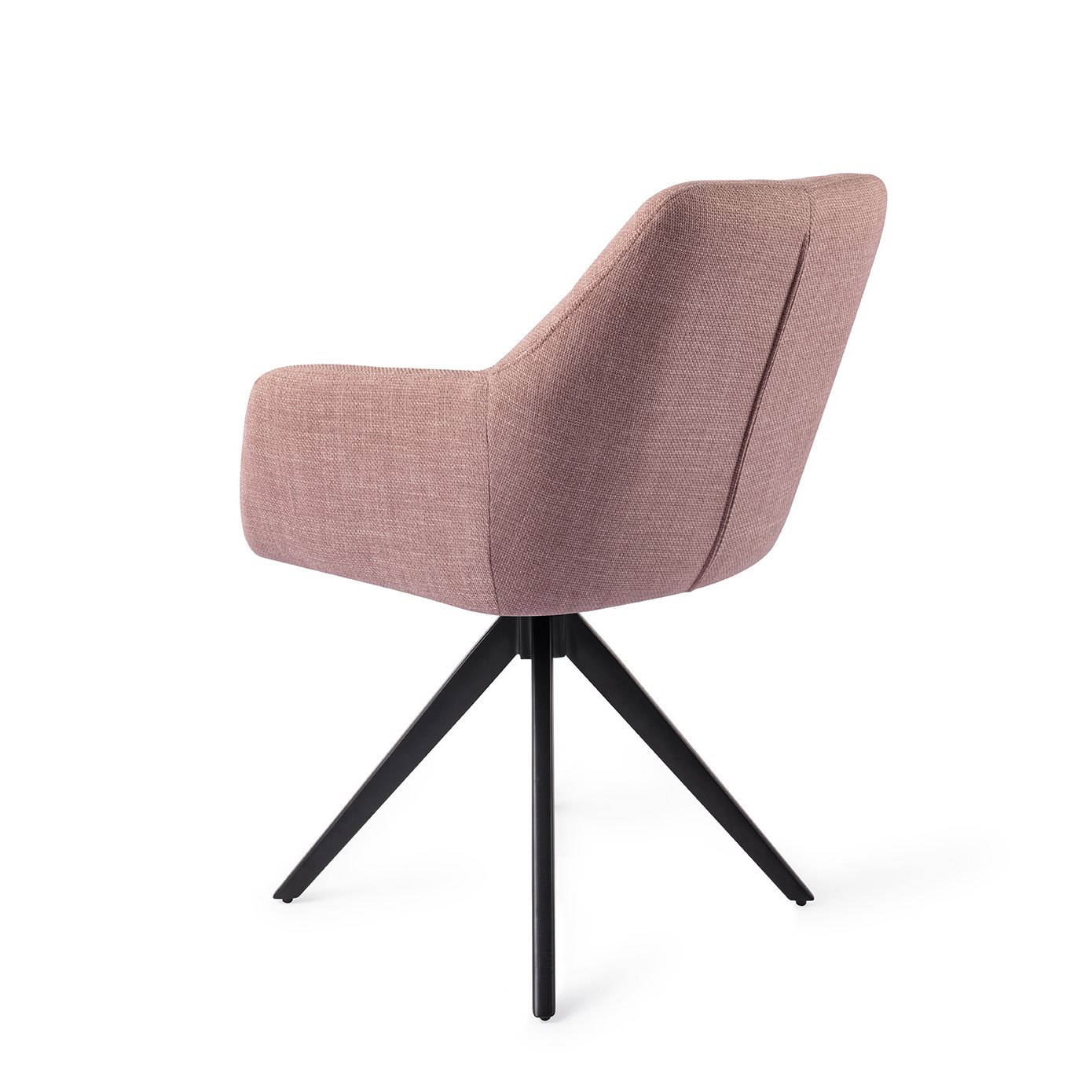 Jesper Home Esszimmerstuhl Noto Vintage-Rose Turn Schwarz