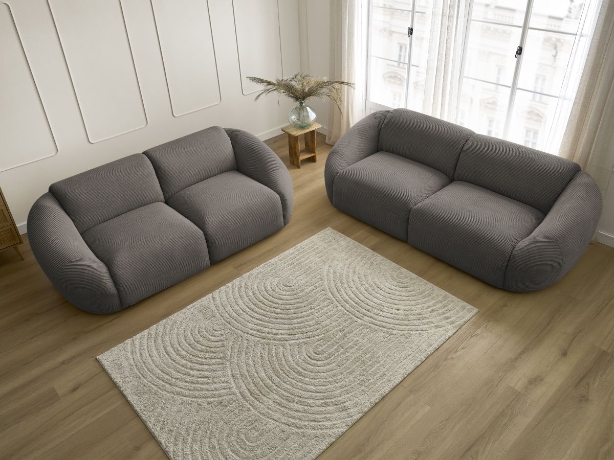 Bobochic Tina Sofa 5-Sitzer Cordsamt Braun