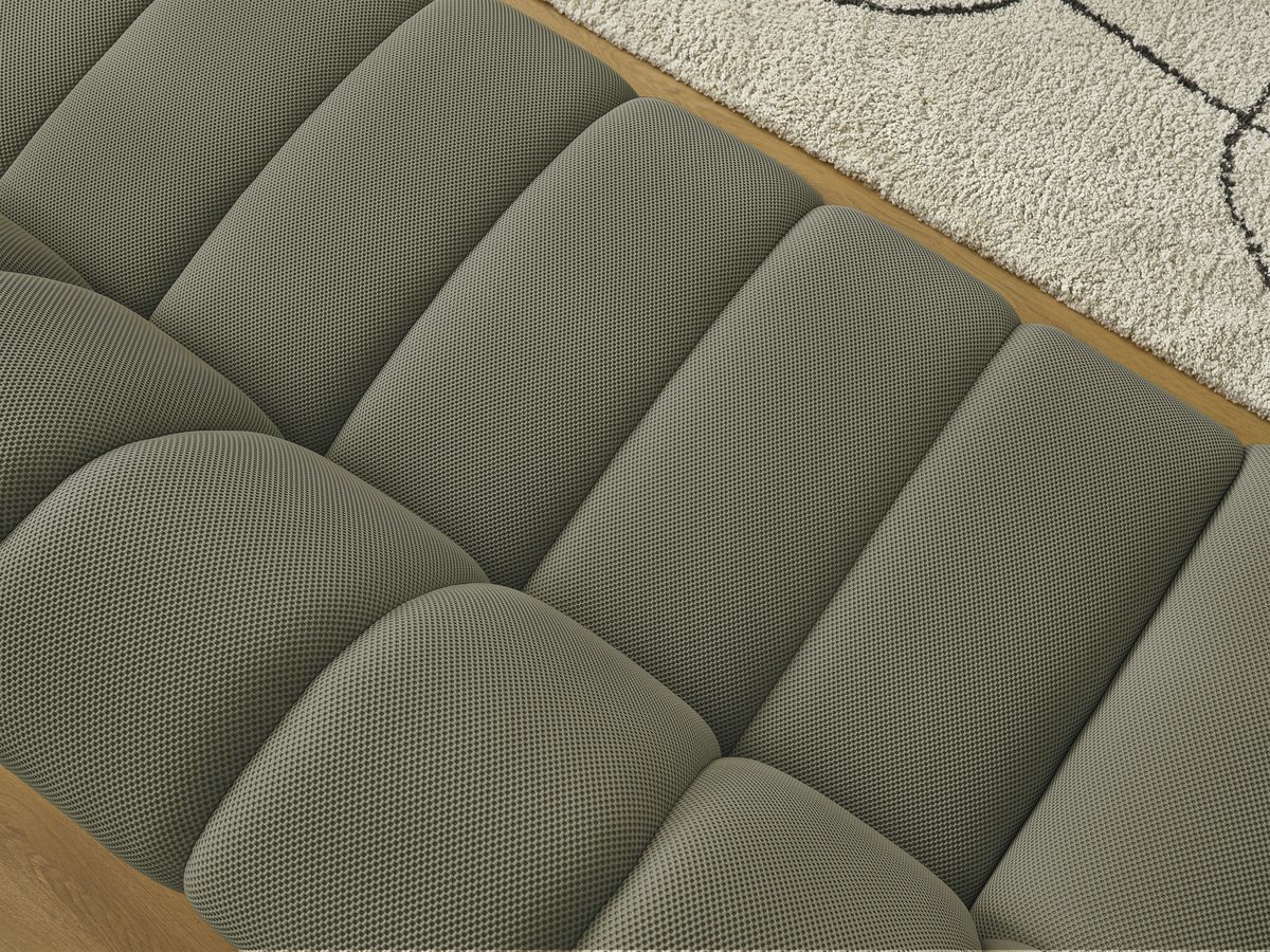 Bobochic Hayden Sofa 3-Sitzer Mesh-Stoff Grün